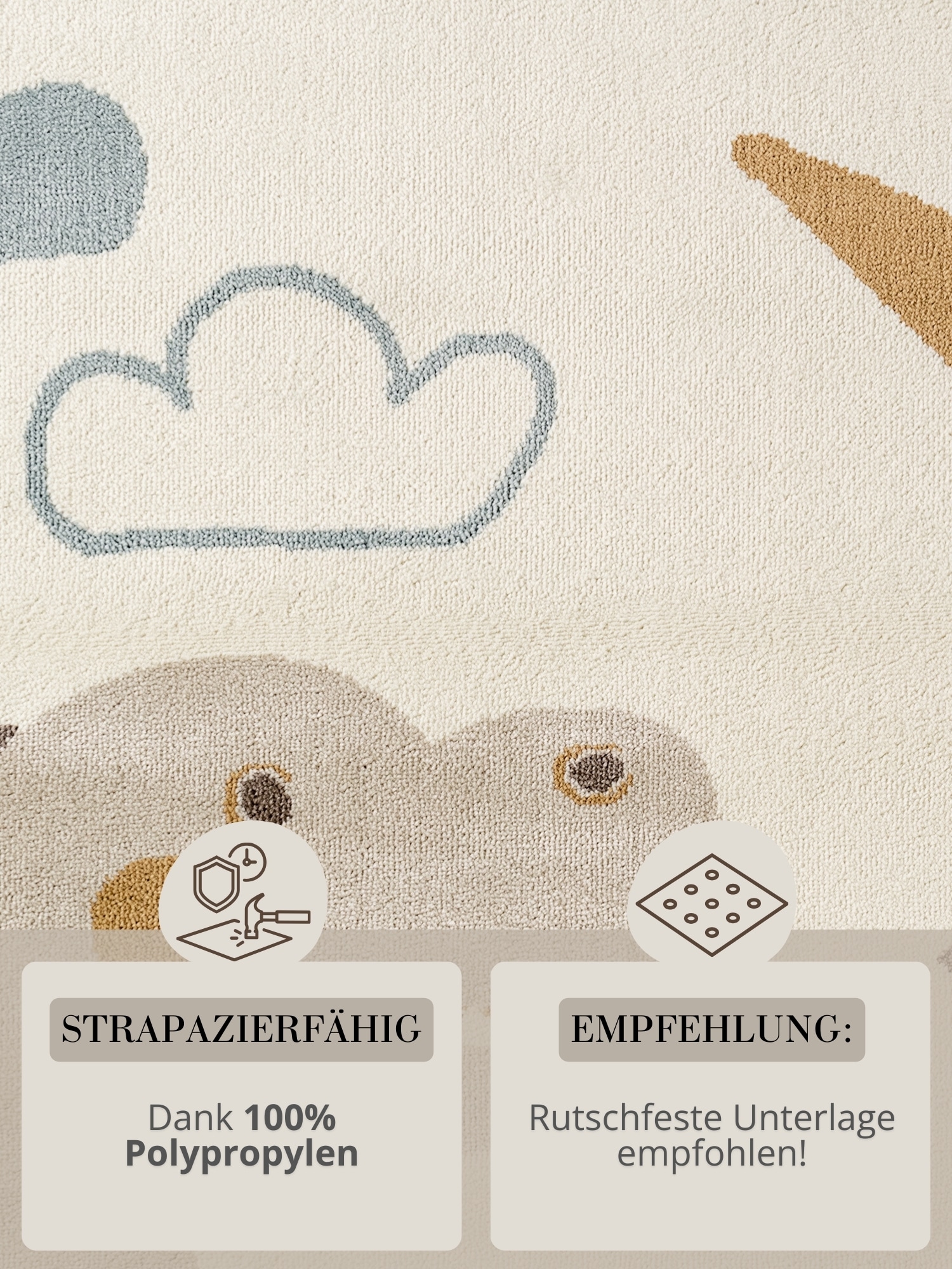 HANSE Home Kinderteppich »Dino« rechteckig 10 mm Höhe Pflegeleicht, Weich, Kinderzimmer, Spielteppich, Spielunterlage