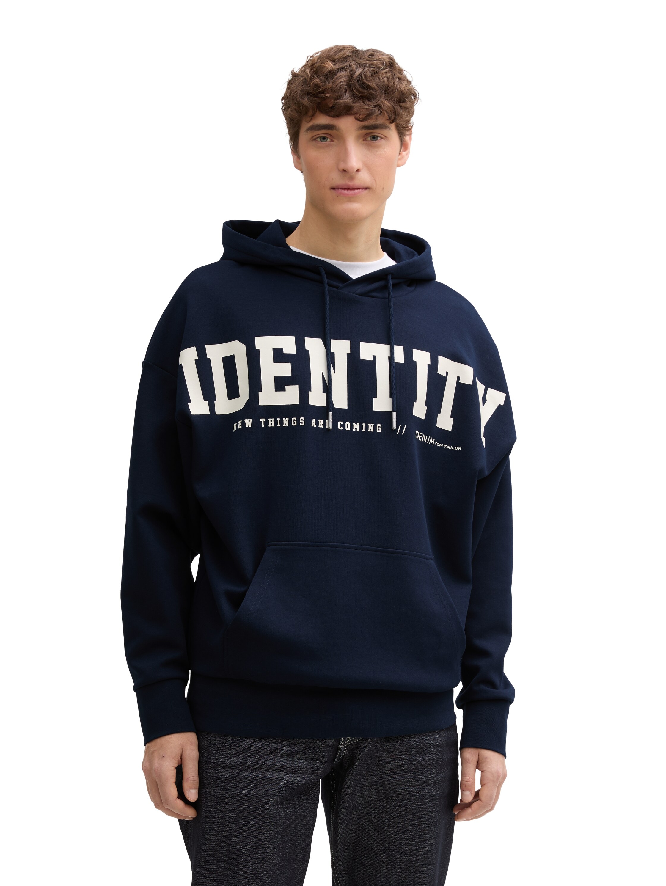 Image of TOM TAILOR Denim Kapuzensweatshirt, mit Statement-Print
