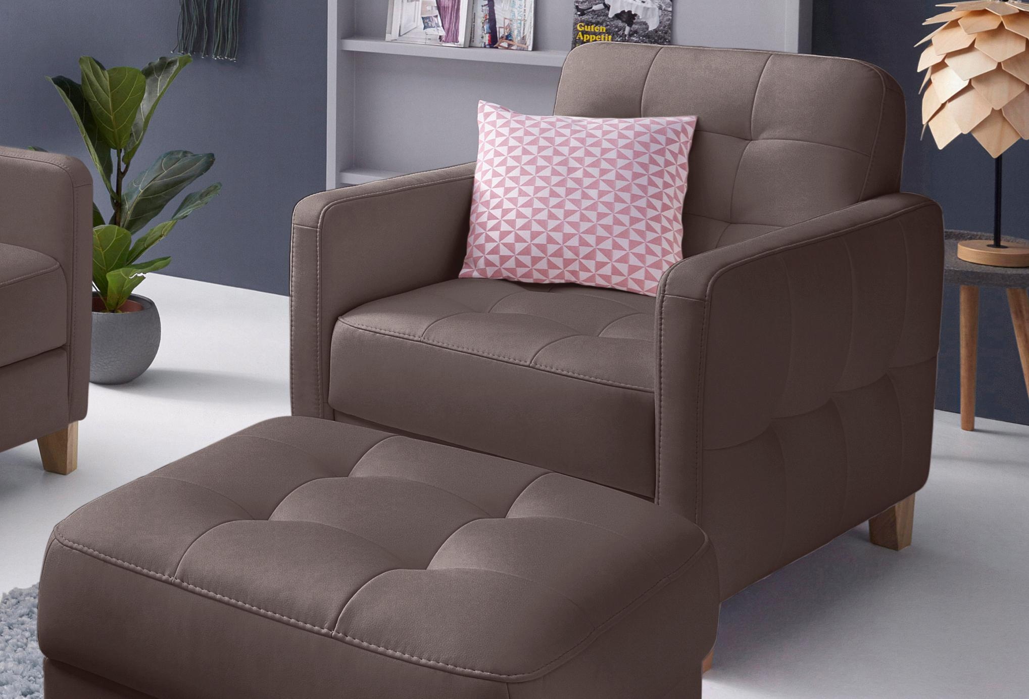 exxpo - sofa fashion Fauteuil »Elio, Loungesessel, aufwendige Detailverarbeitung, bequem und modern« grand confort d'assise pour des moments de détente