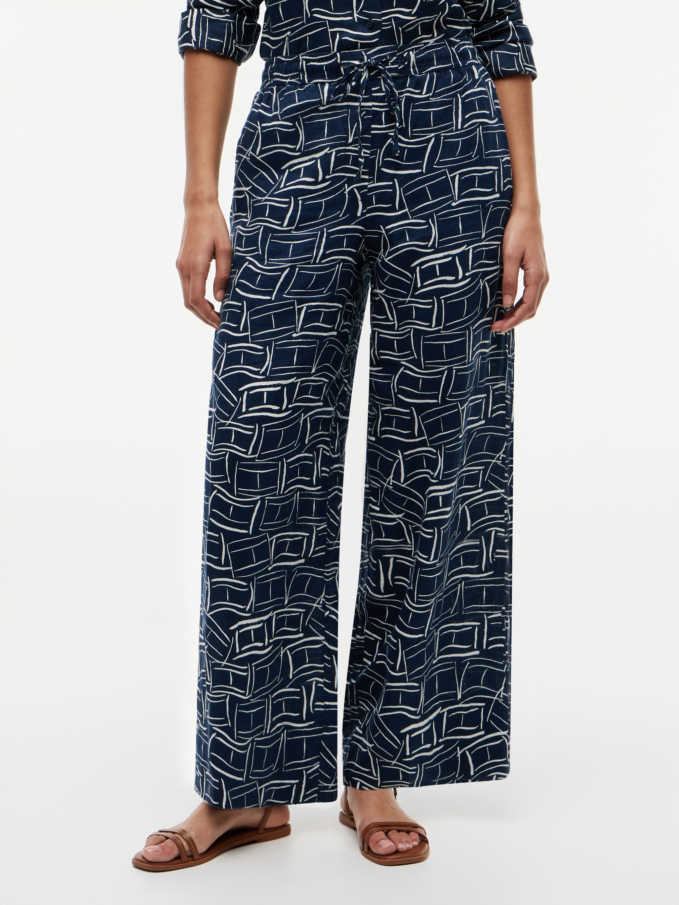Image of Tommy Hilfiger Leinenhose "ESS LINEN PULL ON PANTS" in lockerer Passform, Elastikbund