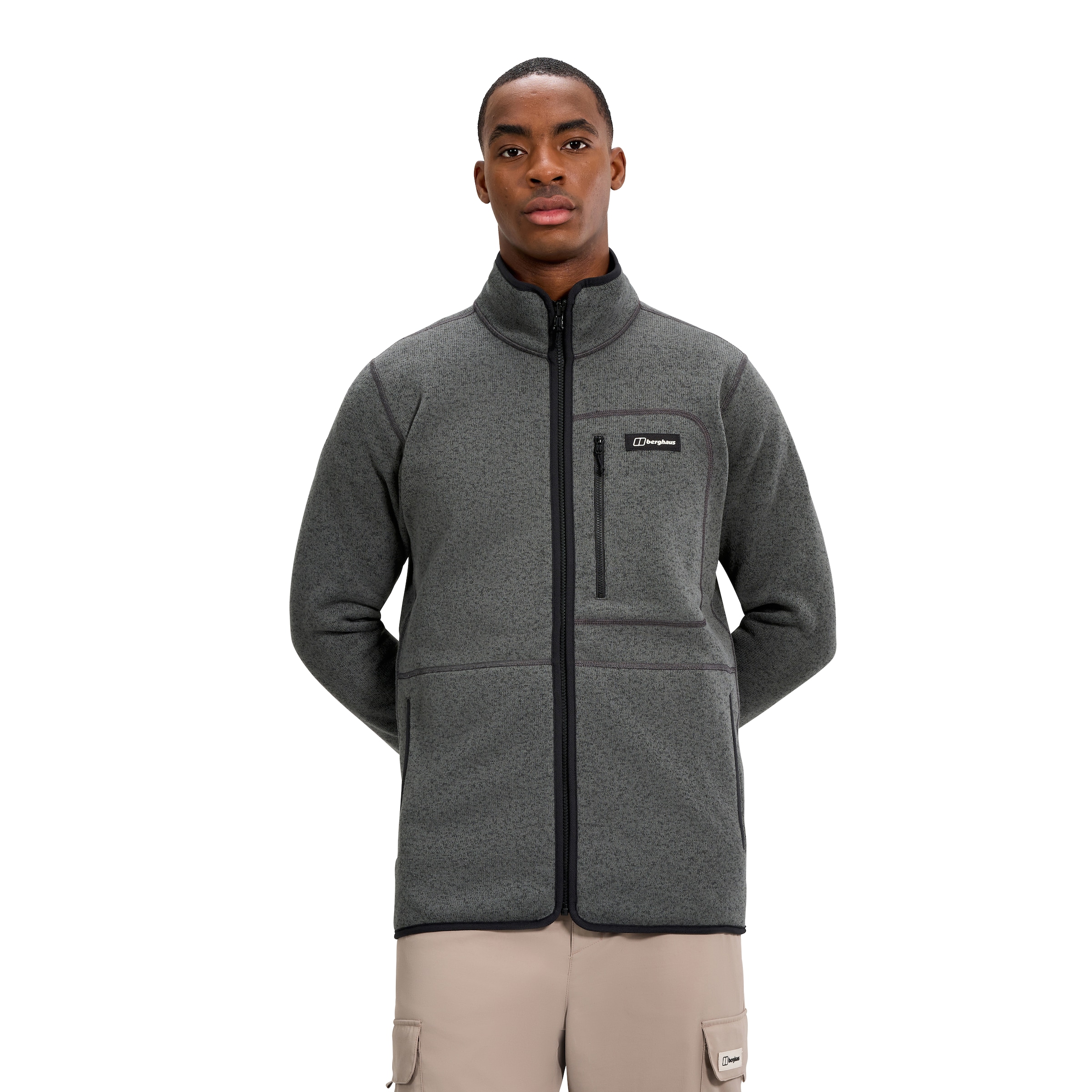 Image of Berghaus Strickfleecejacke "ASTERBY IA JACKET" mit vier Taschen, pflegeleicht, wärmeisolierendes Fleece