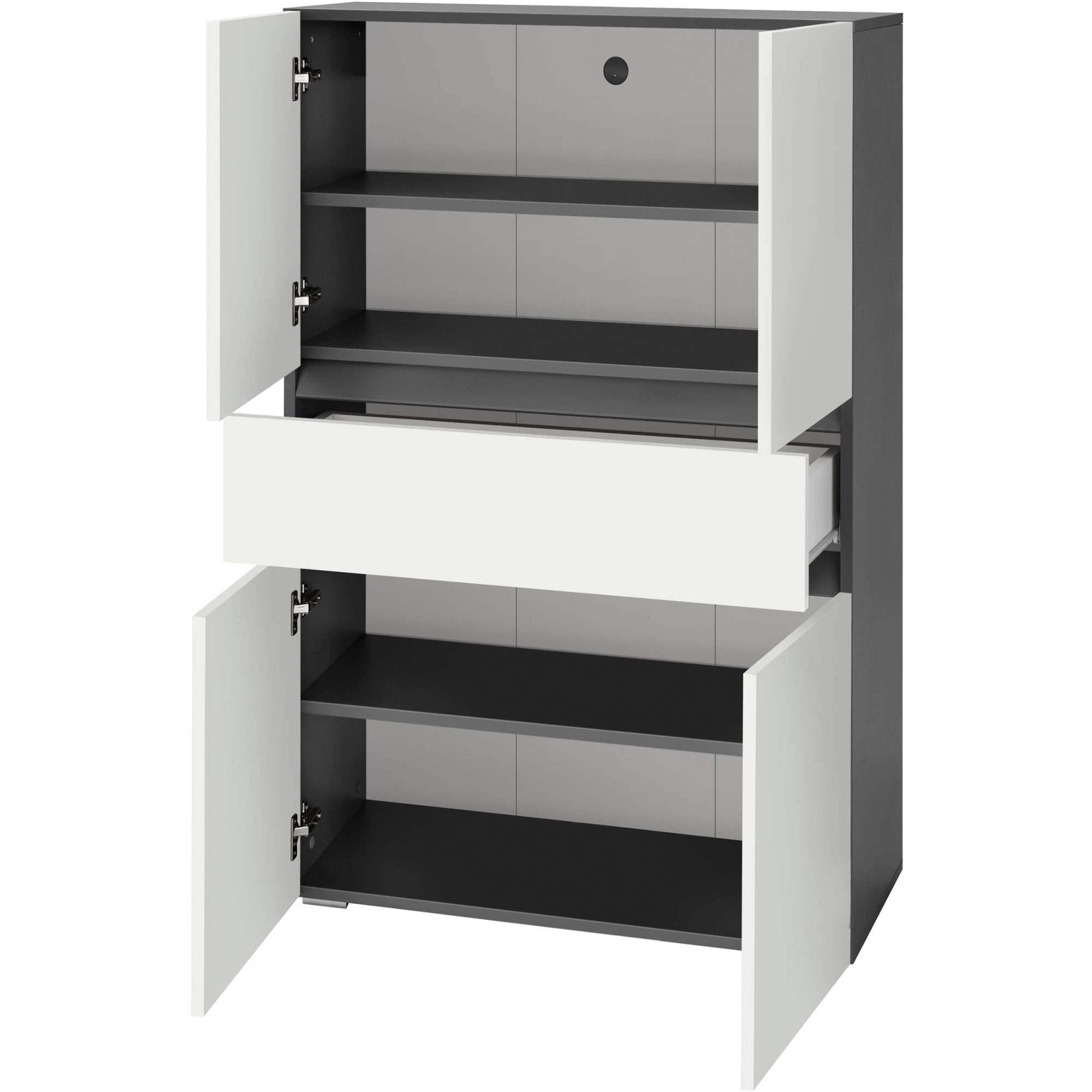 Home affaire Armoire intermédiaire »Wisla« mit 4 Türen & 1 Schublade, Breite 76 cm, Höhe 130 cm