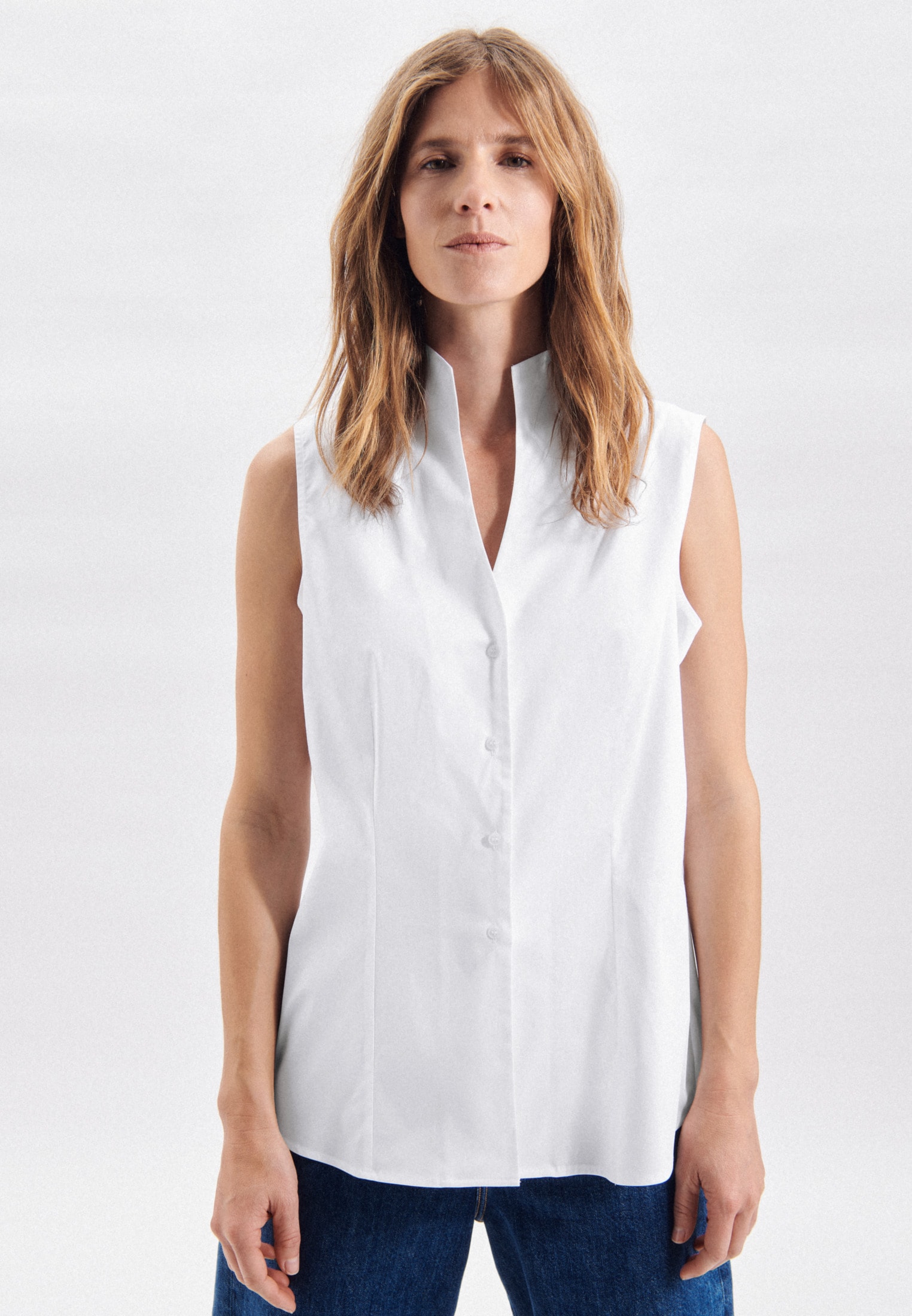 Image of seidensticker Klassische Bluse »Schwarze Rose«, Ohne Arm Kragen Uni bei Ackermann Versand Schweiz