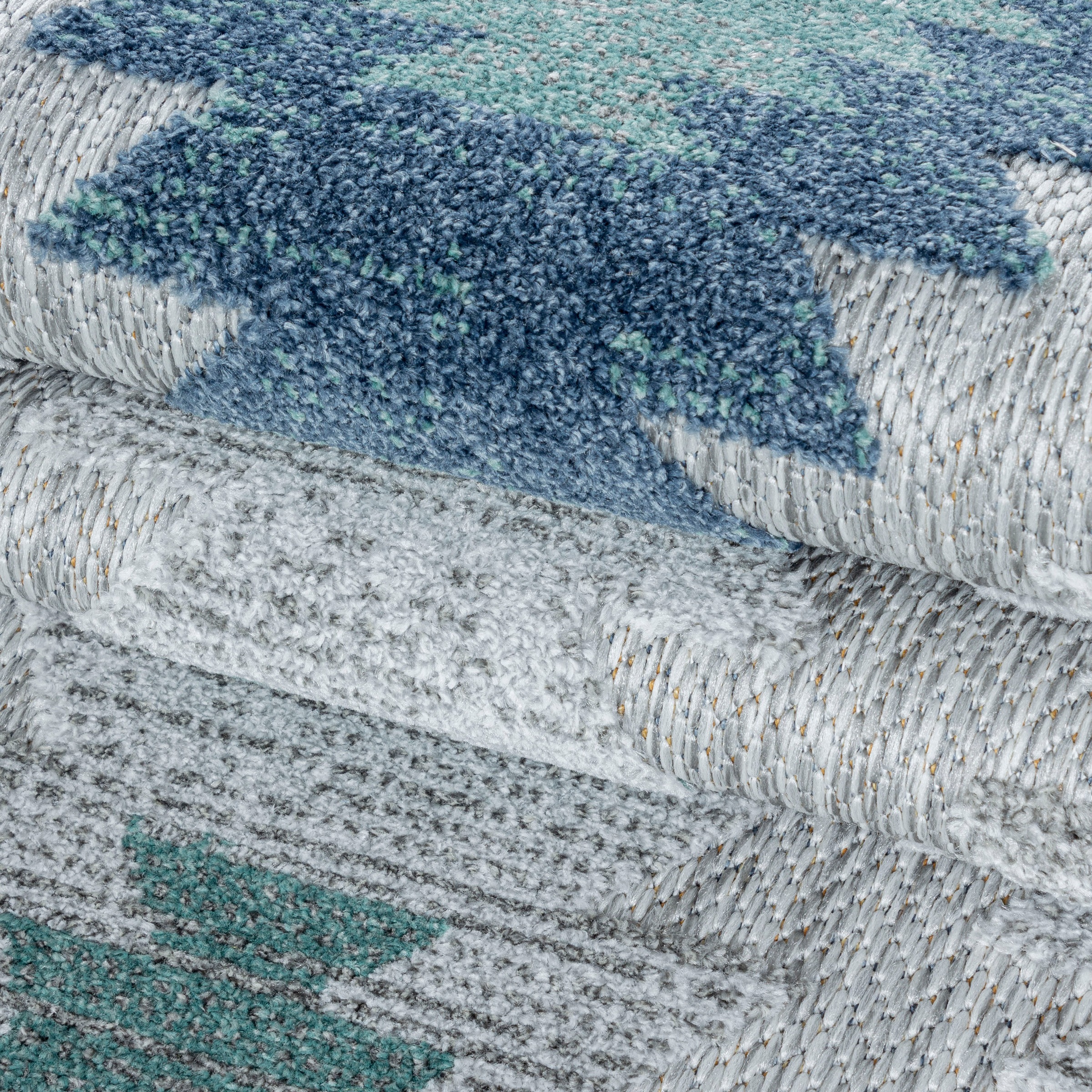 Ayyildiz Teppiche Teppich »BAHAMA 5153«, rechteckig, 8 mm Höhe, Läufer, Flachflor mit Hoch-Tief-Struktur, In-und Outdoor geeignet