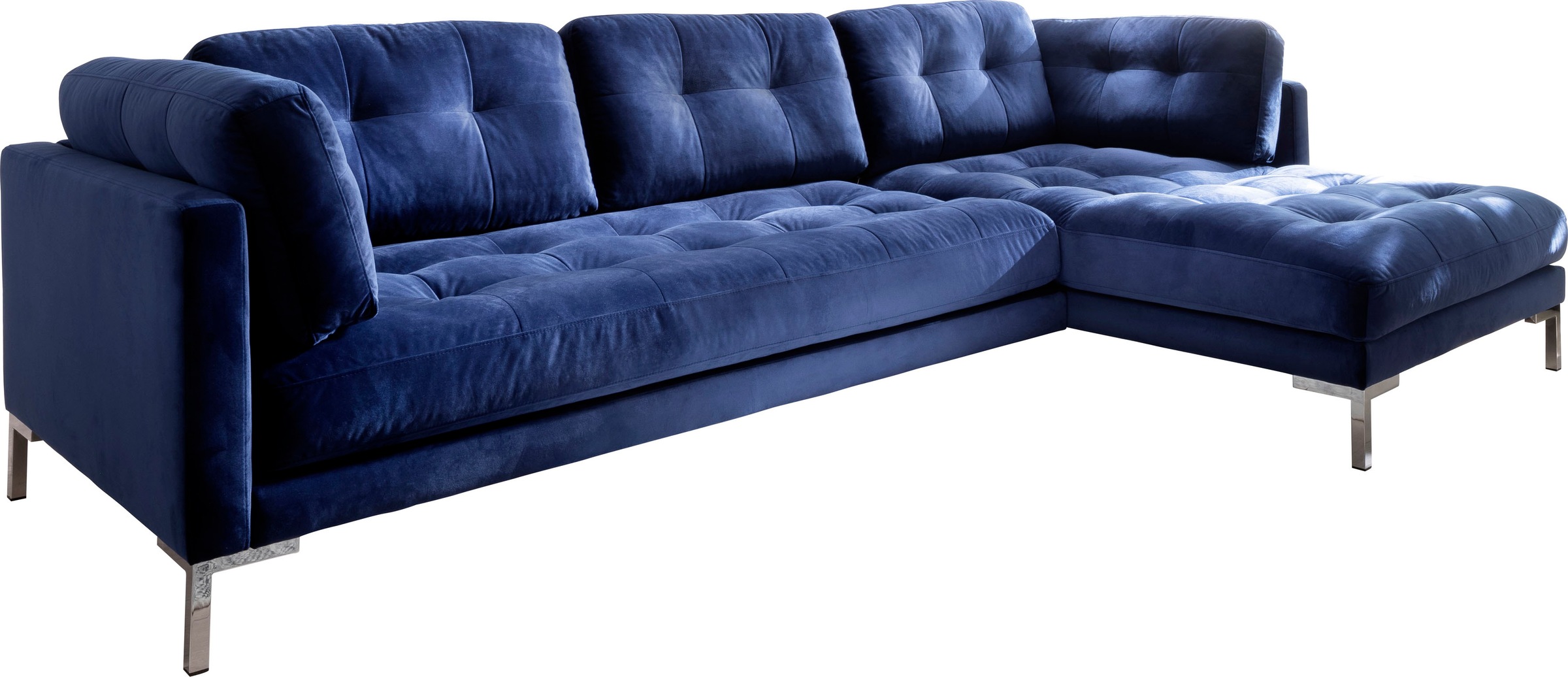 Trends by HG Ecksofa »Landau L-Form«, in Cord-Stoff mit Metallfuss