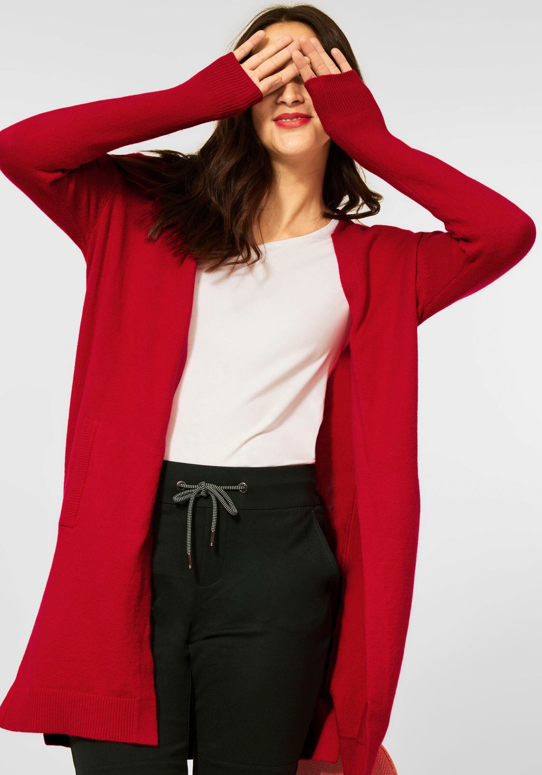 Image of STREET ONE Cardigan, Long-Strickjacke ohne Verschluss bei Ackermann Versand Schweiz