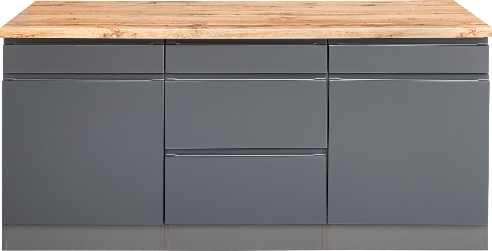 KOCHSTATION Unterschrank »KS-Bruneck« >>Bruneck<< 180 cm breit, für viel Stauraum, hochwertige MDF-Fronten
