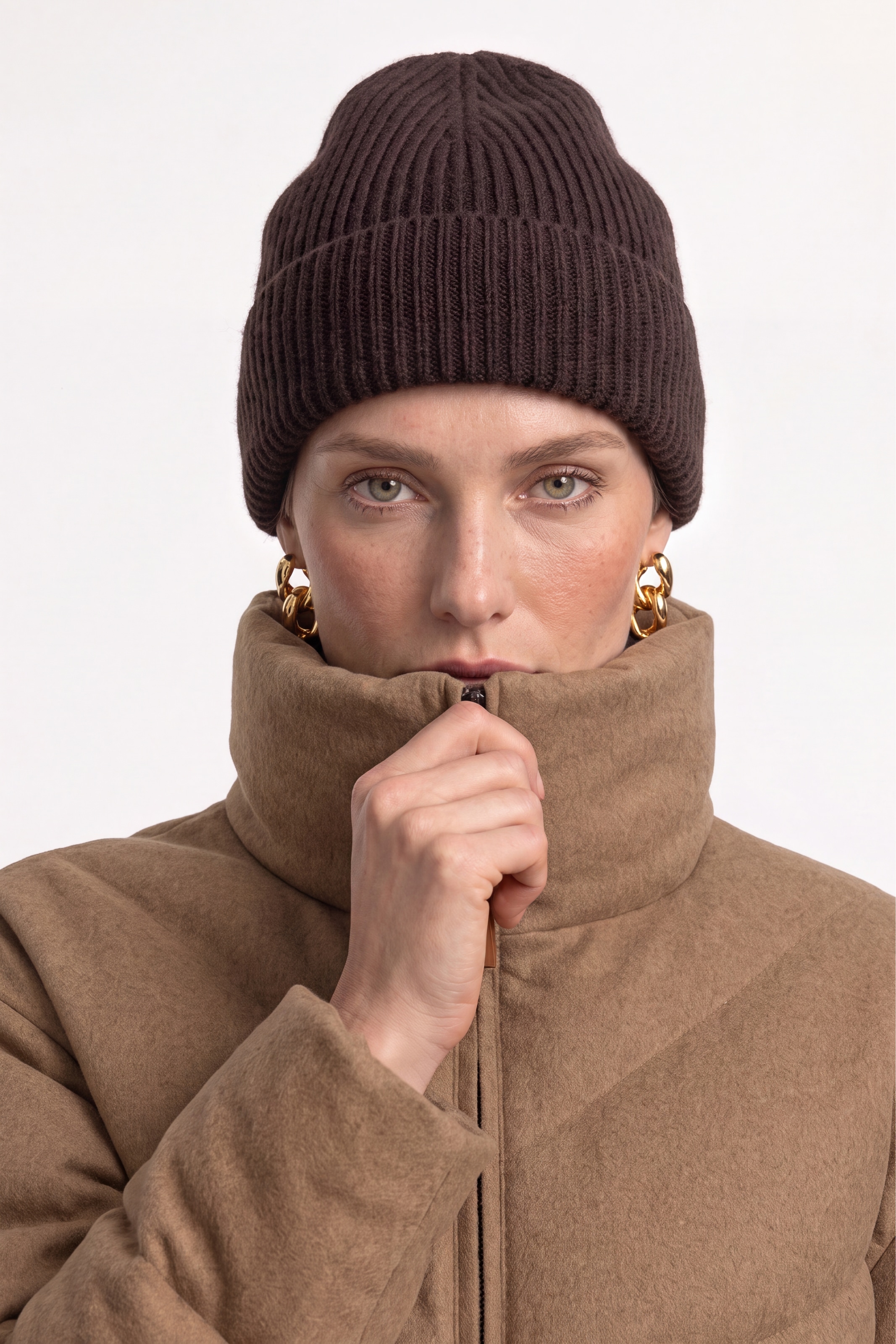 RICHROYAL Steppjacke ohne Kapuze aus Woll-Mix, Regular fit mit Stehkragen