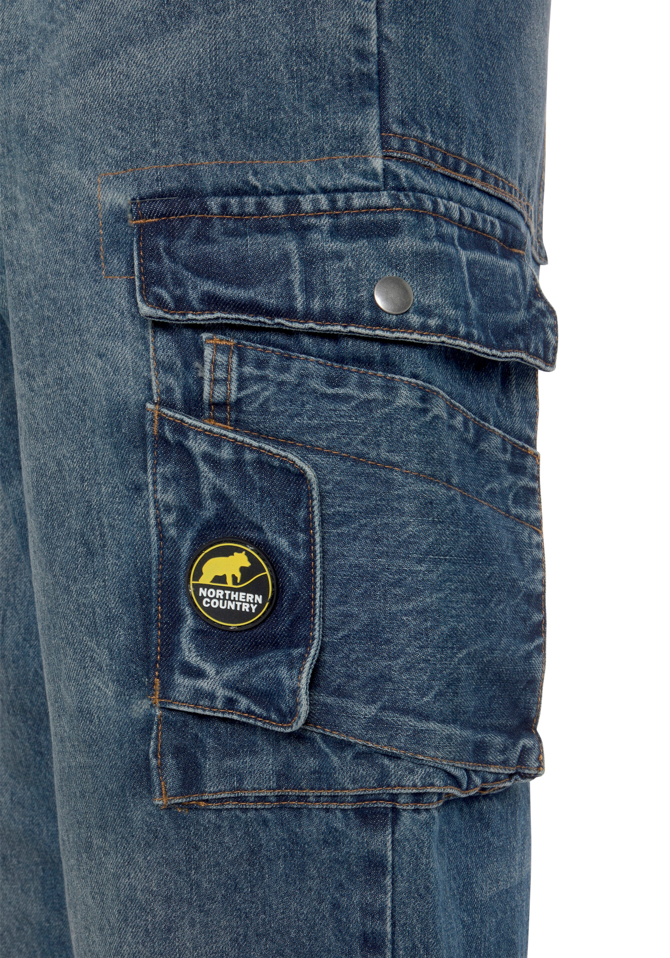 Northern Country Arbeitshose »Multipocket Jeans«, (aus 100% Baumwolle, robuster Jeansstoff, comfort fit), mit dehnbarem Bund, mit 9 praktischen Taschen