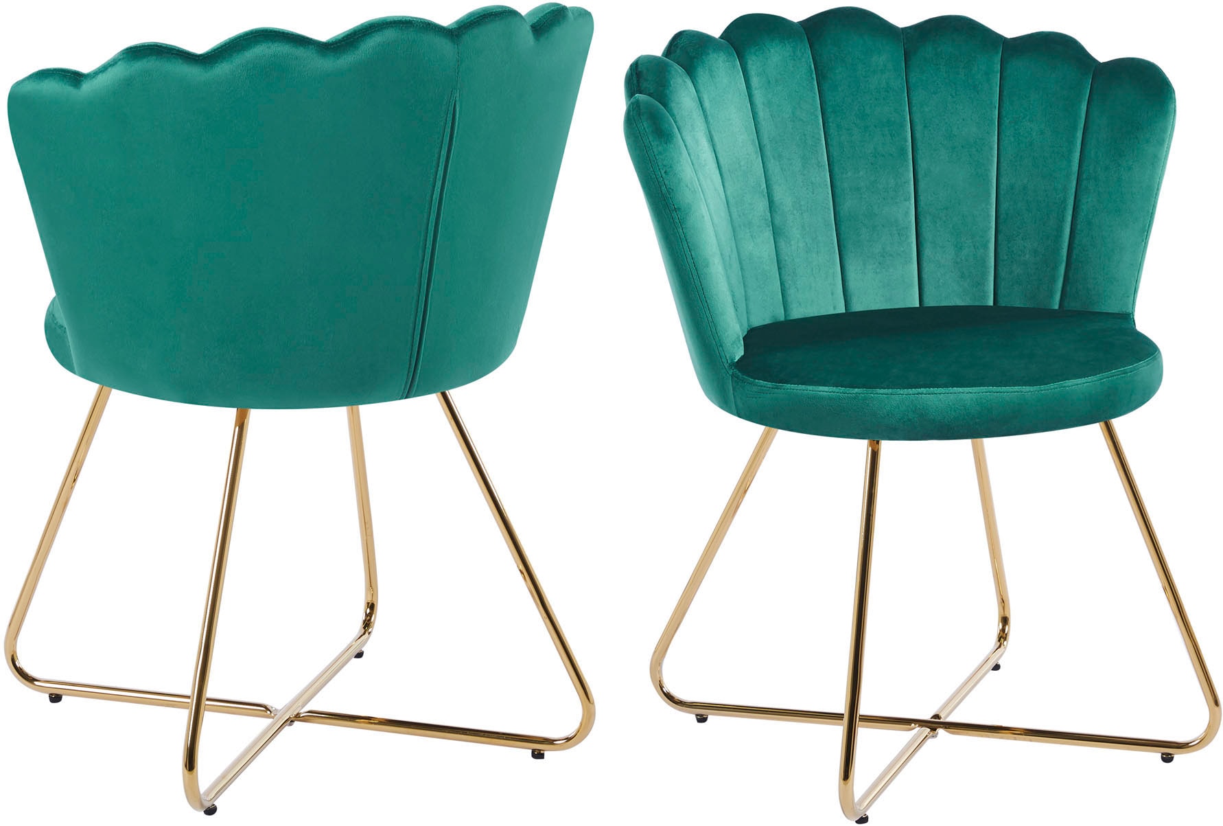 Image of SalesFever Polsterstuhl "Komfortabler Stuhl im eleganten Design" (Set) 2 Stk.Muschel-Design