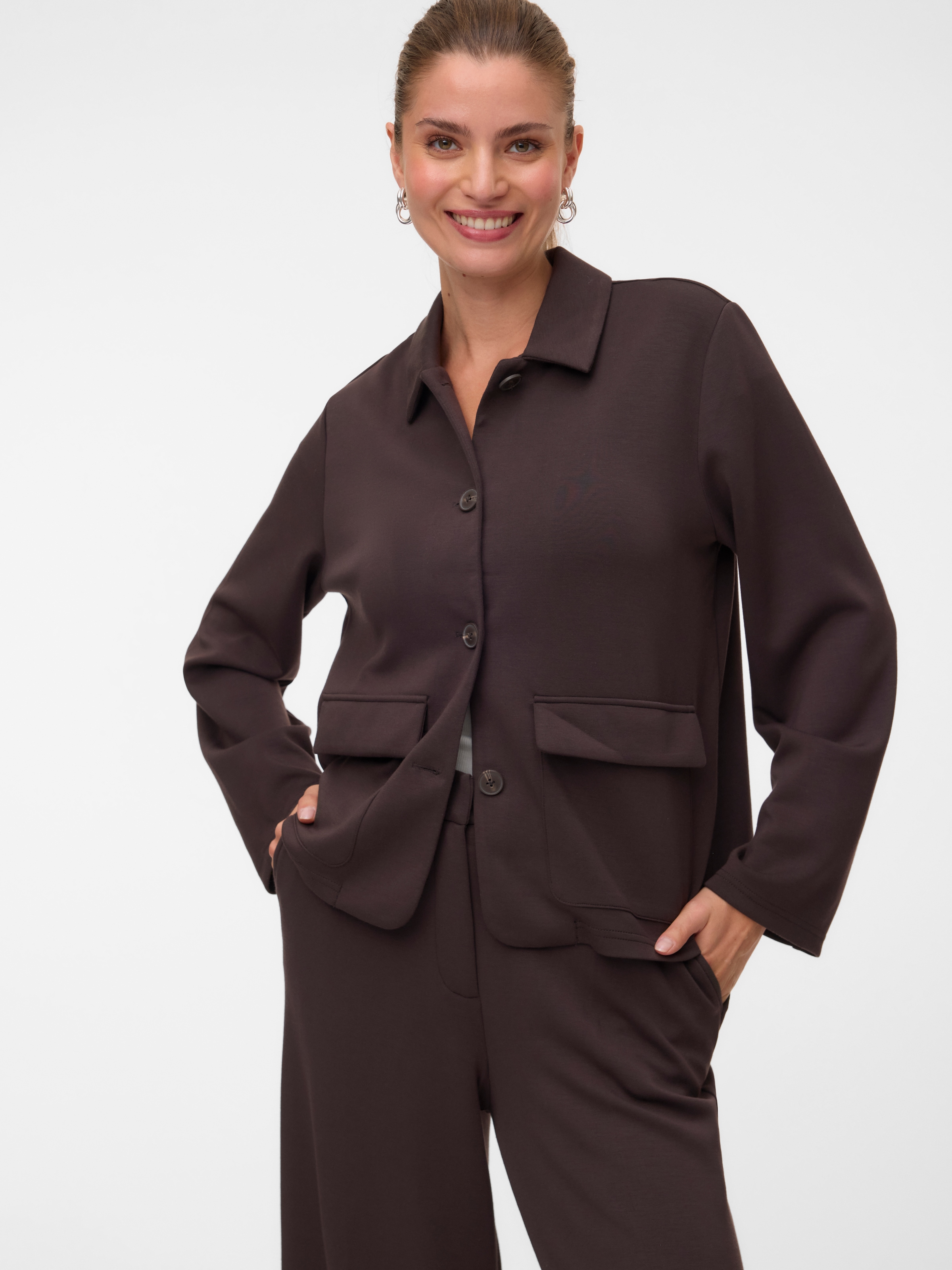 Image of Vero Moda Jerseyblazer "VMBELLIS LS JACKET NOOS" Materialmix, mit Stretch