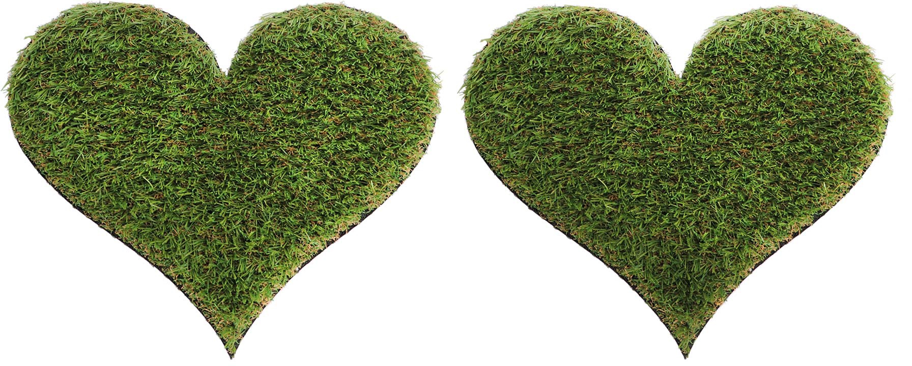 Image of Primaflor-Ideen in Textil Platzset "Herz" Deko-Matte in Gras-Optik, Grösse 33x27 cm