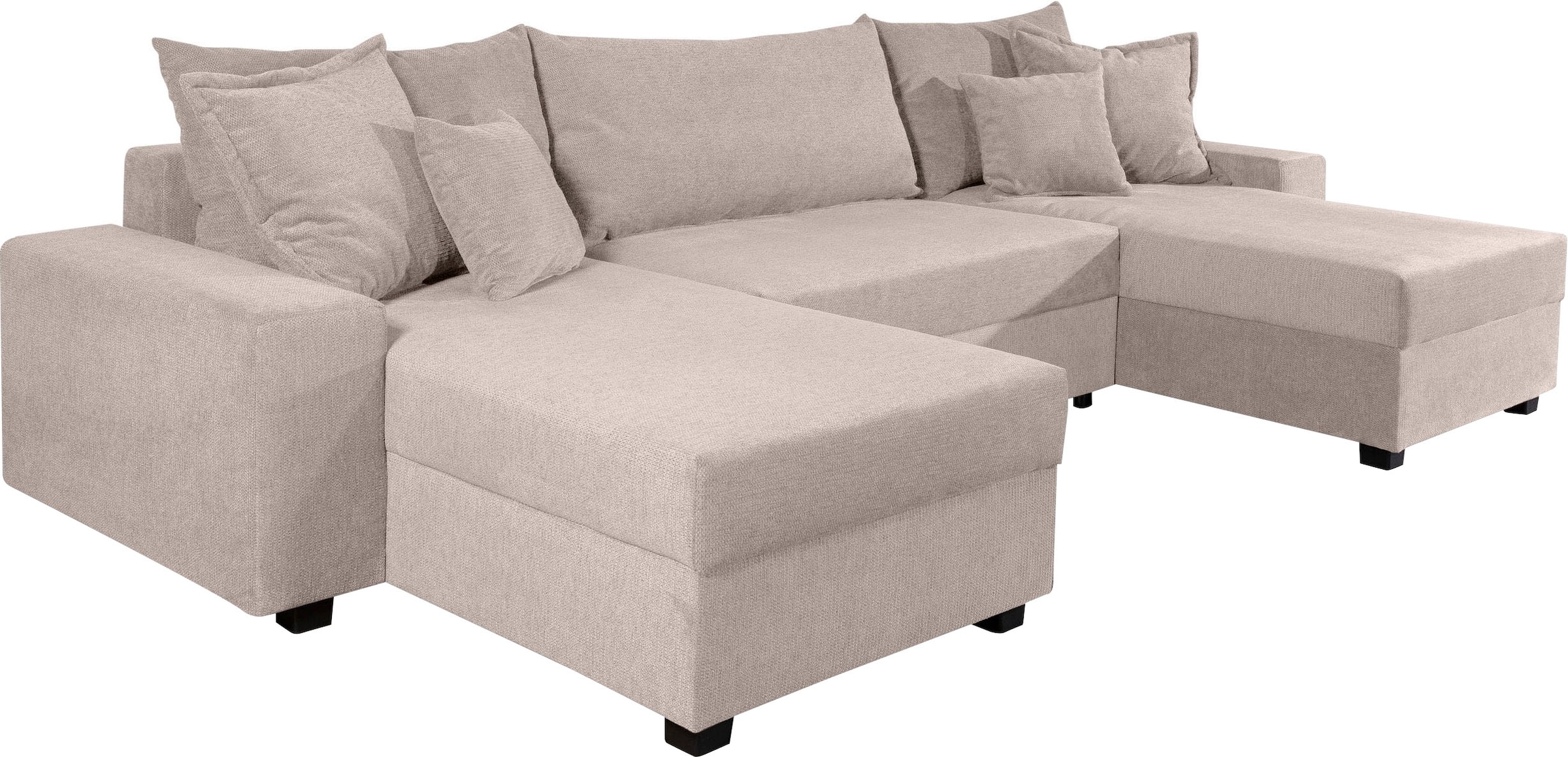 GOODproduct Wohnlandschaft »Alexa« Wohnlandschaft,2  Ottomane,Bonnelfederkern,Schlaffunktion