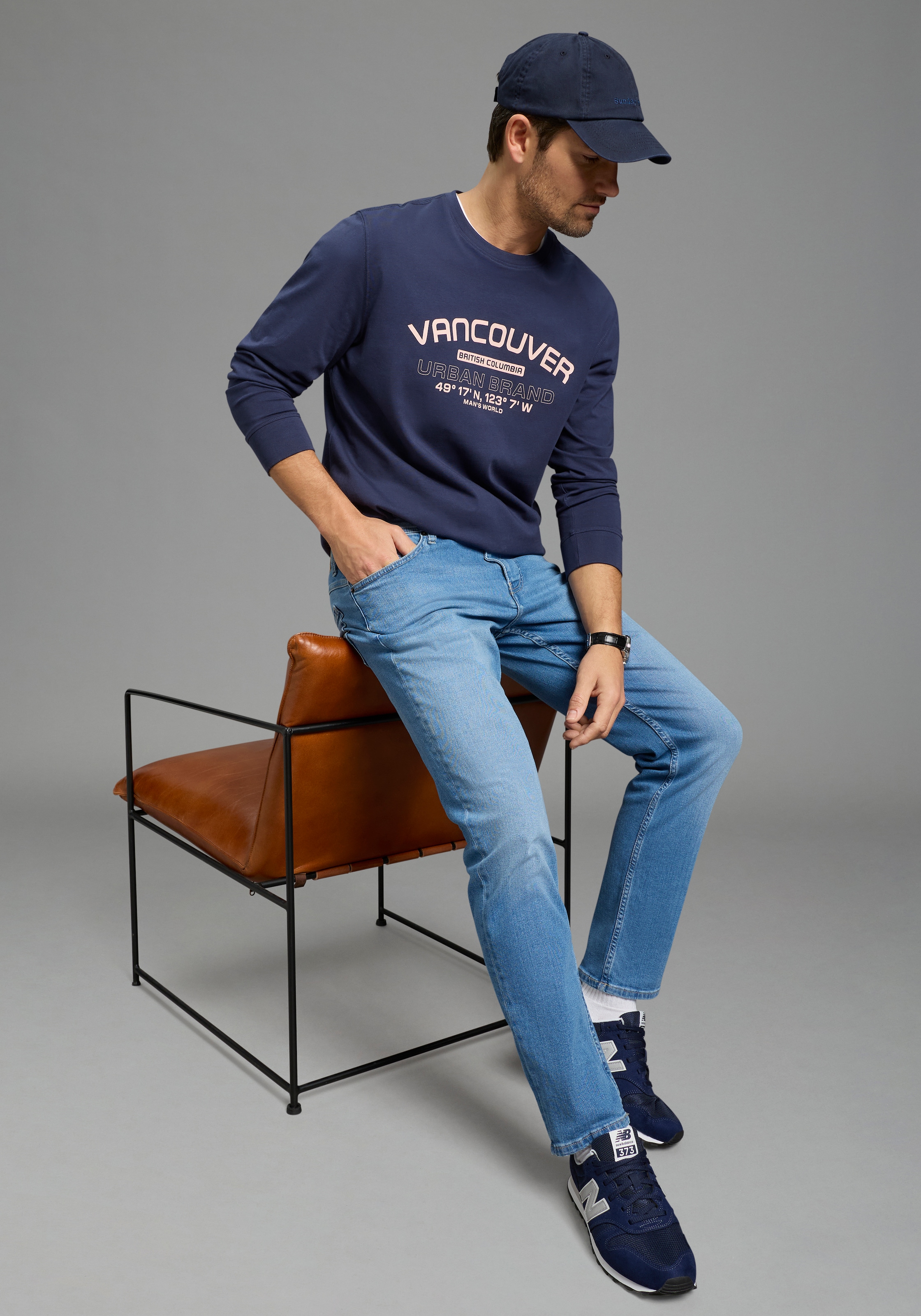 Image of Mans World Langarmshirt "Neue Kollektion" casual Stil, Langarm, schmale Passform