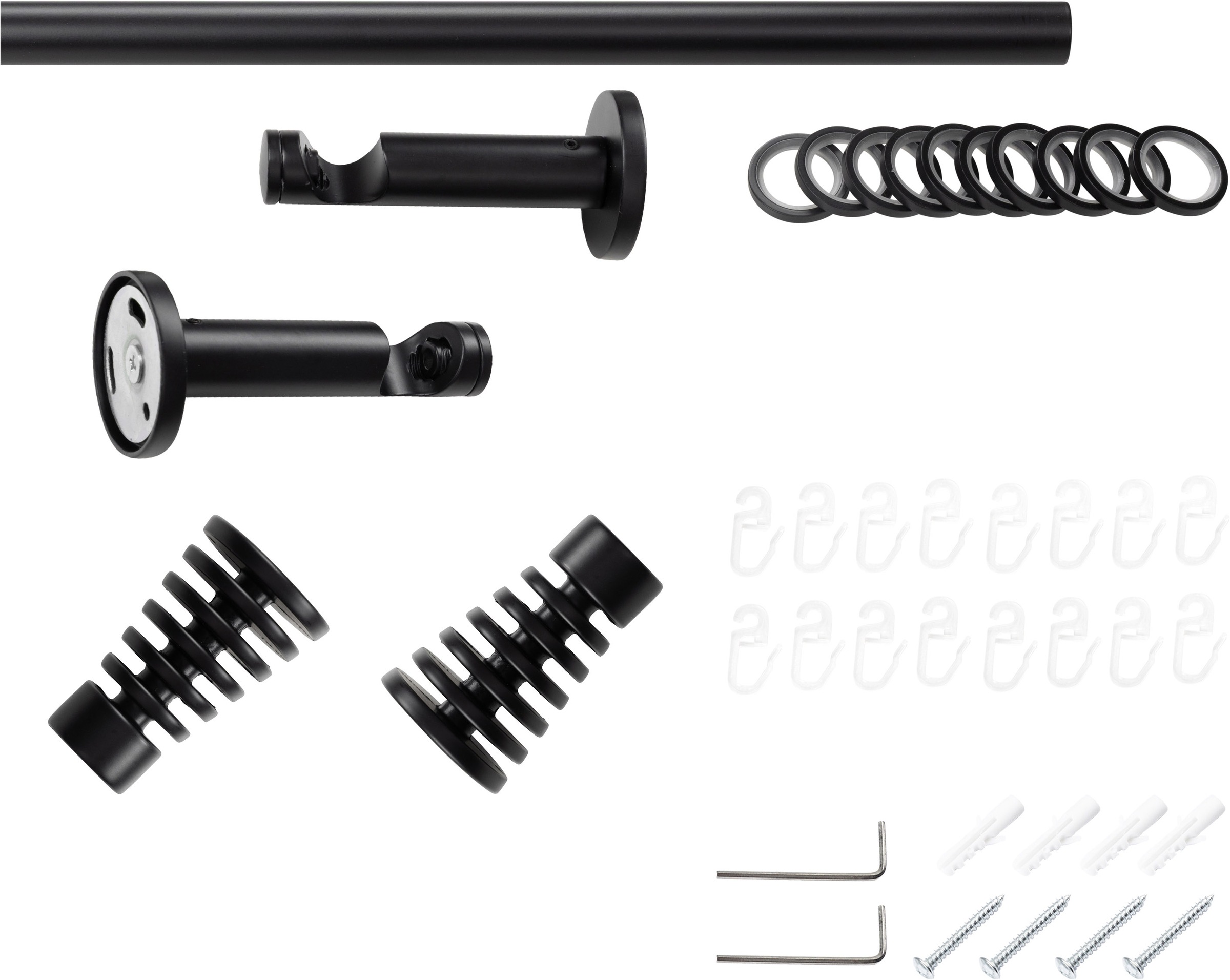SN DECO GROUP Gardinenstange »Gardinenstange Gap Ø 19 mm, 1-läufig, Fixmass, verschraubt« Ø 19 mm Fixmass;kürzbar