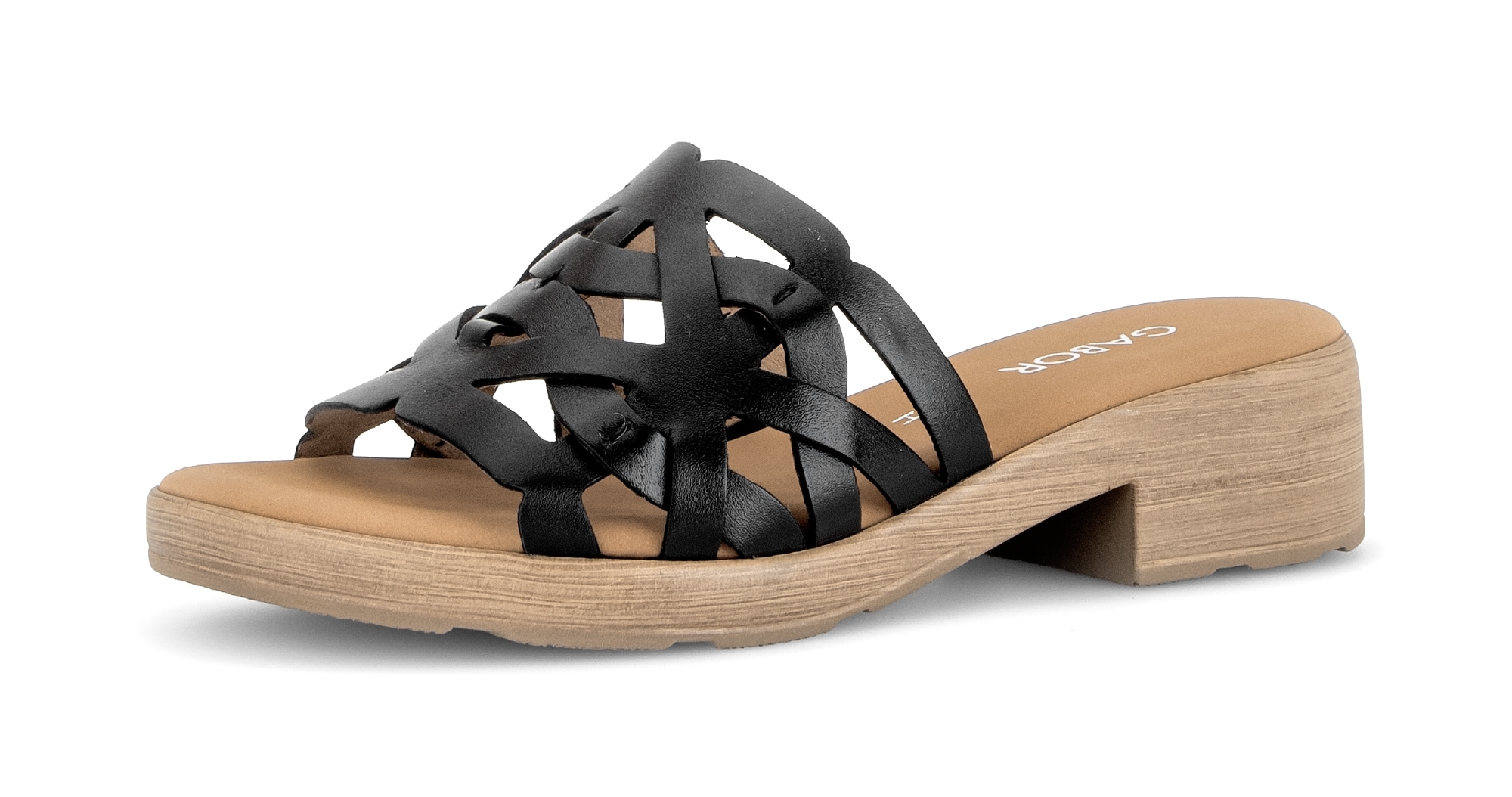 Gabor Pantolette »Pisa«  Blockabsatz, Sommerschuh in Komfortweite H (= sehr weit)
