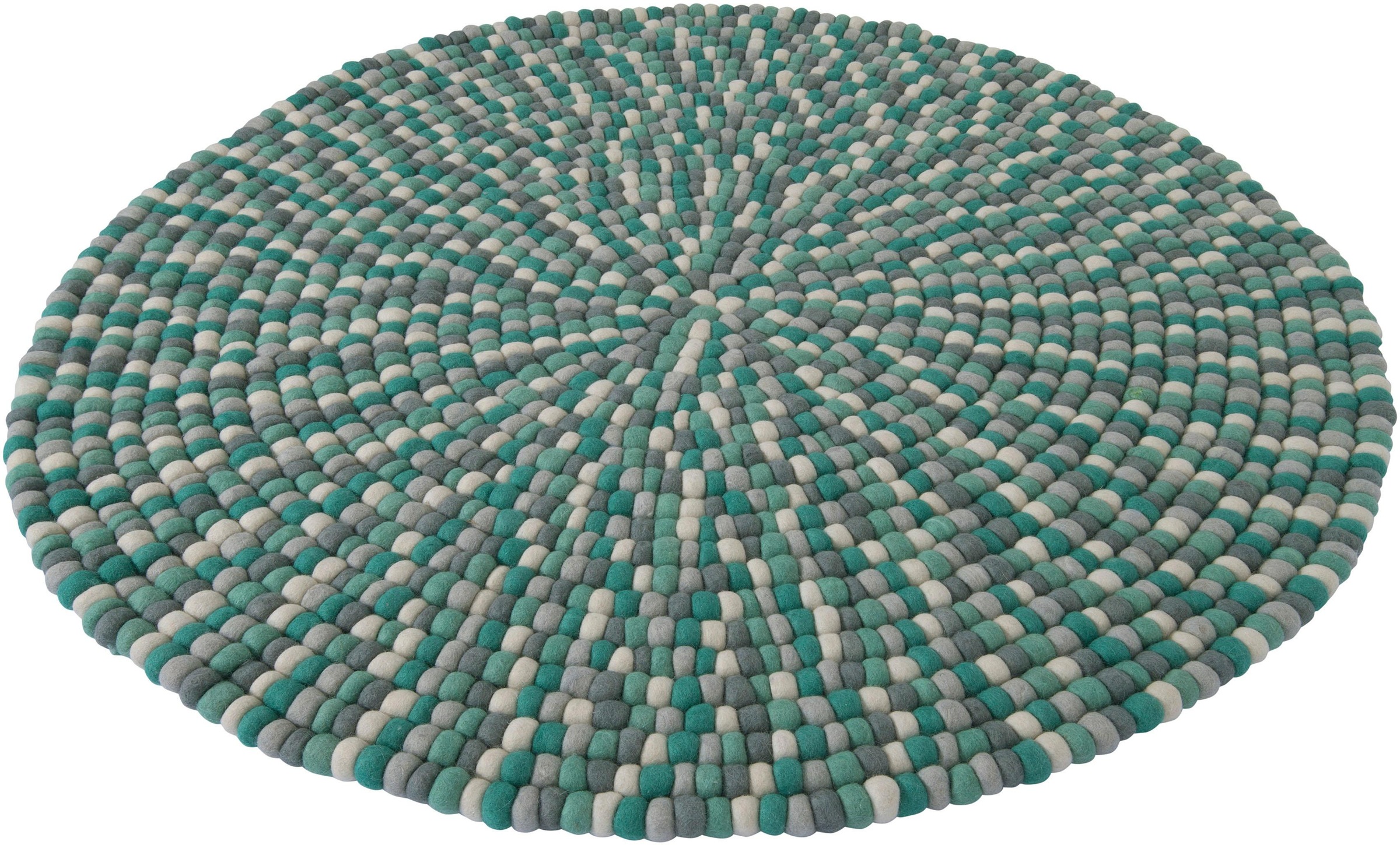 Image of Home affaire Wollteppich »Maja«, rund, 22 mm Höhe, reine Wolle, Filzkugel-Teppich, idealer Teppich für Wohnzimmer & Schlafzimmer bei Ackermann Versand Schweiz