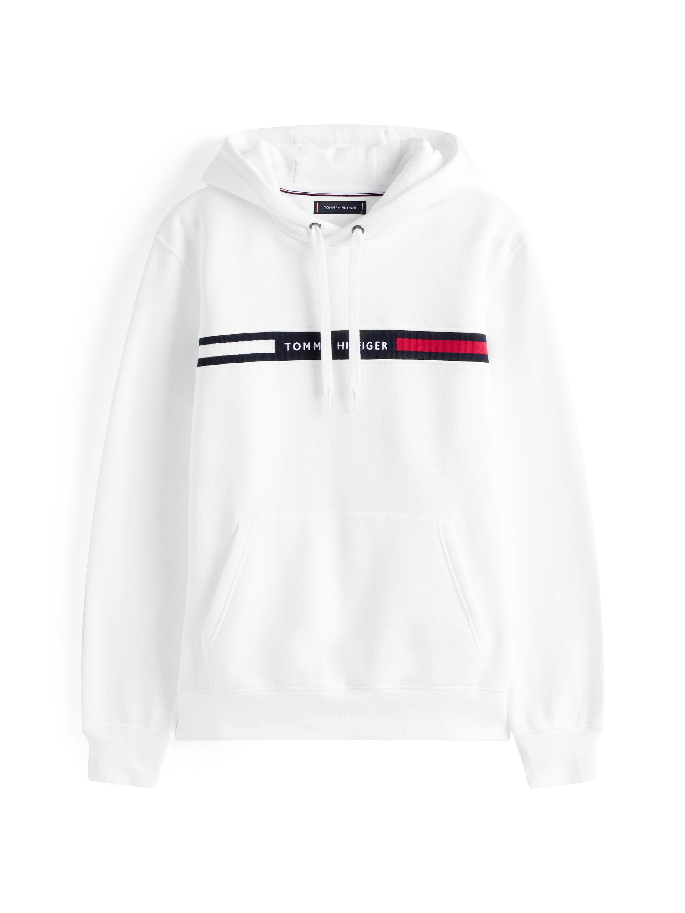 Tommy Hilfiger Kapuzensweatshirt »HILFIGER CHEST INSERT HOODY mit Kapuze und Logoschriftzug«, unifarben, casual, regular fit, Baumwollmix, Kapuze