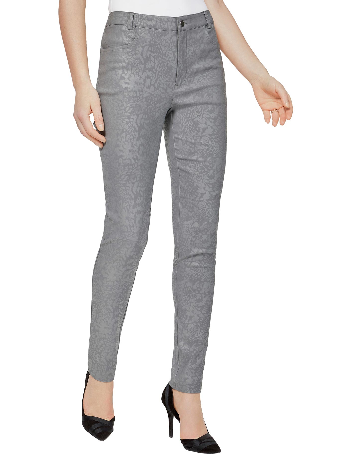 Hose mit schimmerndem Druck in Leo-Optik