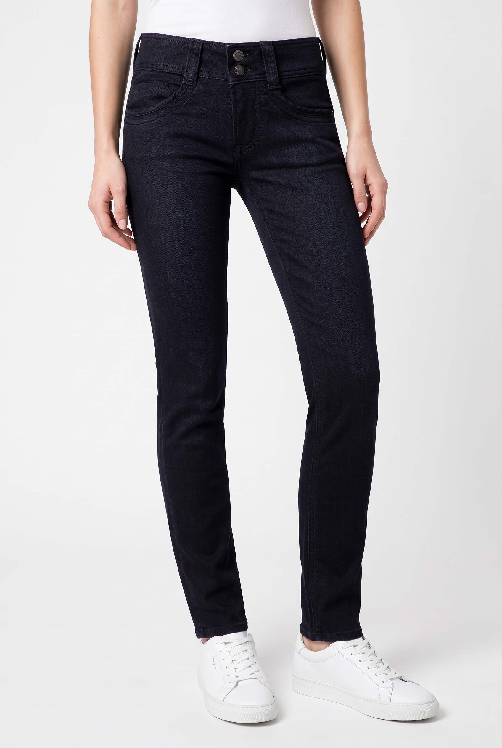 Pepe Jeans Straight-Jeans »SLIM JEANS MW GEN« mit doppeltem Knopfverschluss