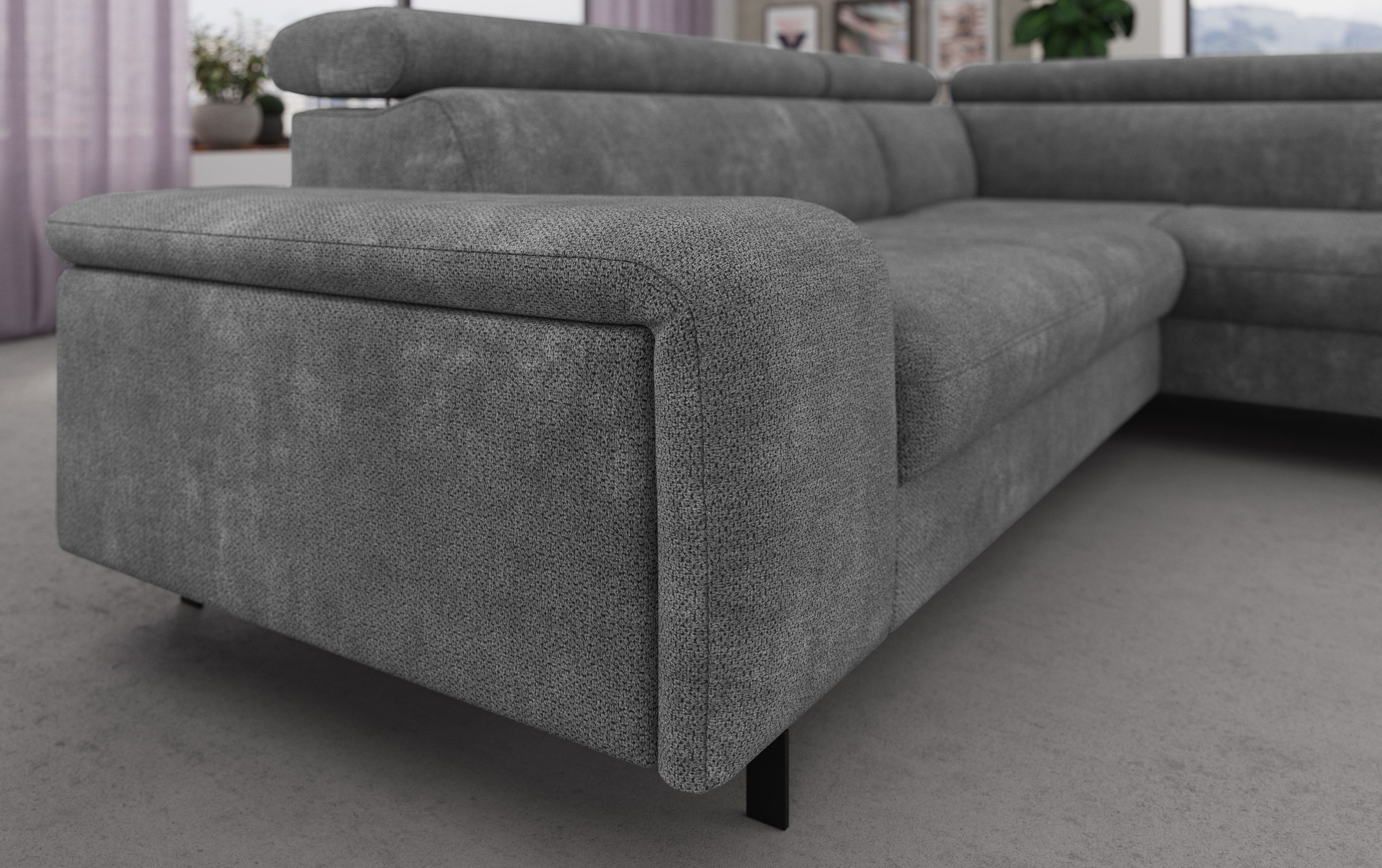 COTTA Ecksofa »Emma L-Form«, mit Kopfteilverstellung, wahlweise mit Bettfunktion & Bettkasten