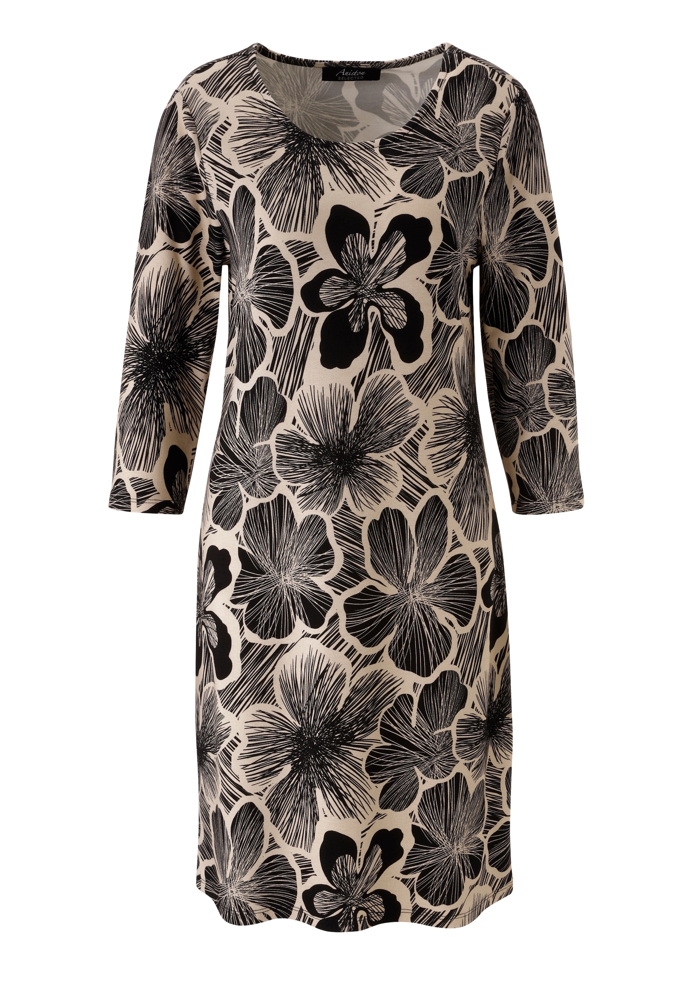Aniston SELECTED Jerseykleid mit grossen, fantasievollem Blumenblüten - NEUE KOLLEKTION