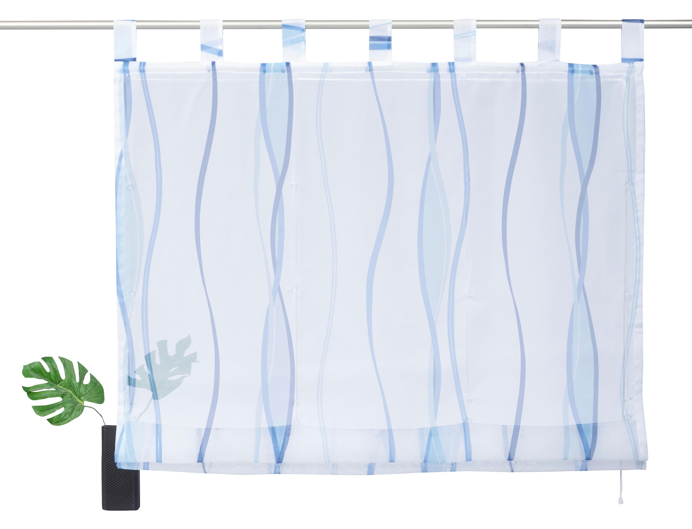 ♕ my home Schlaufen, mit Voile, Polyester auf Transparent, Raffrollo »Dimona«, versandkostenfrei