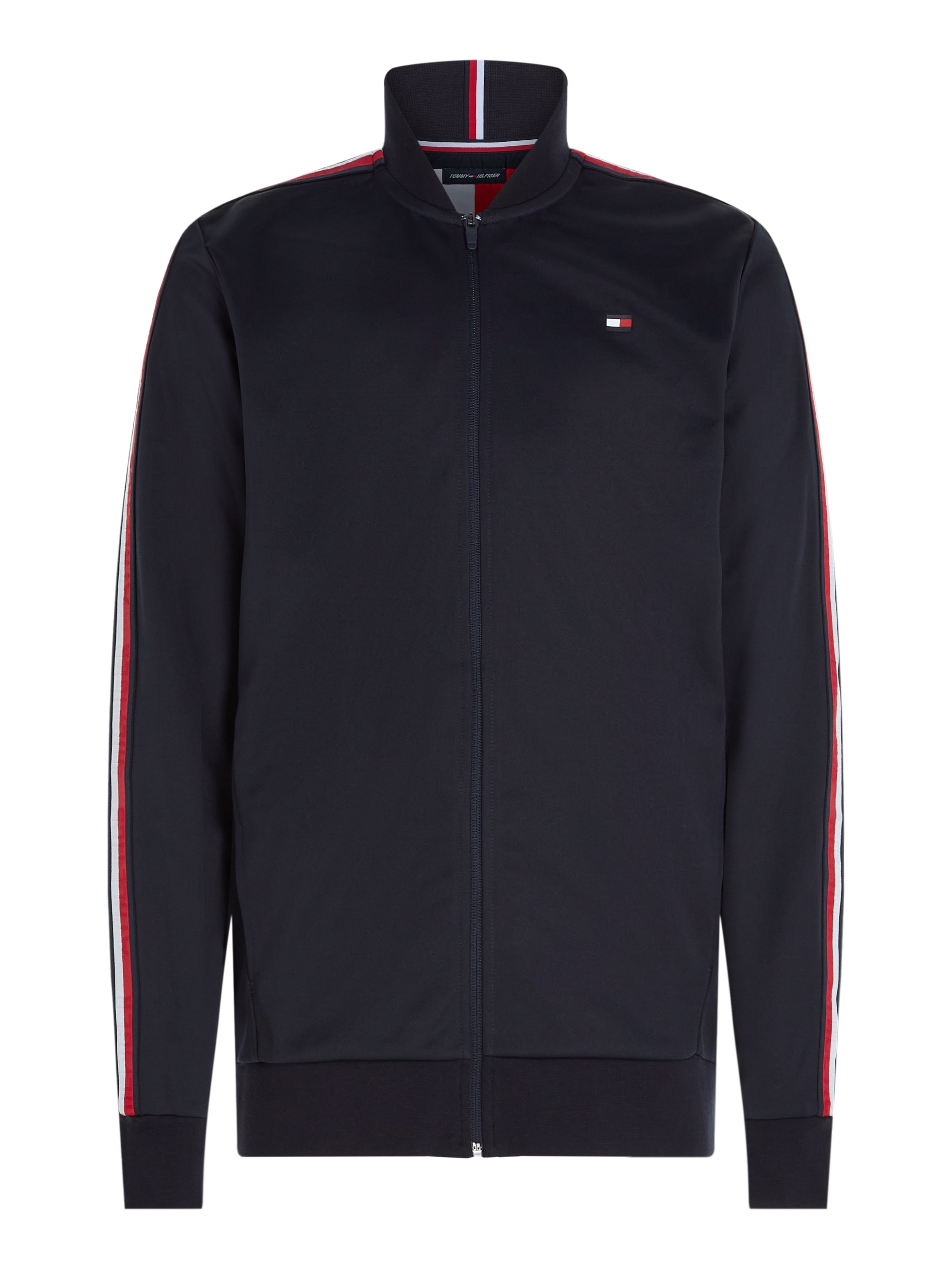 Tommy Hilfiger Sport Sweatjacke »TRIM TAPE BASEBALL COLLAR«