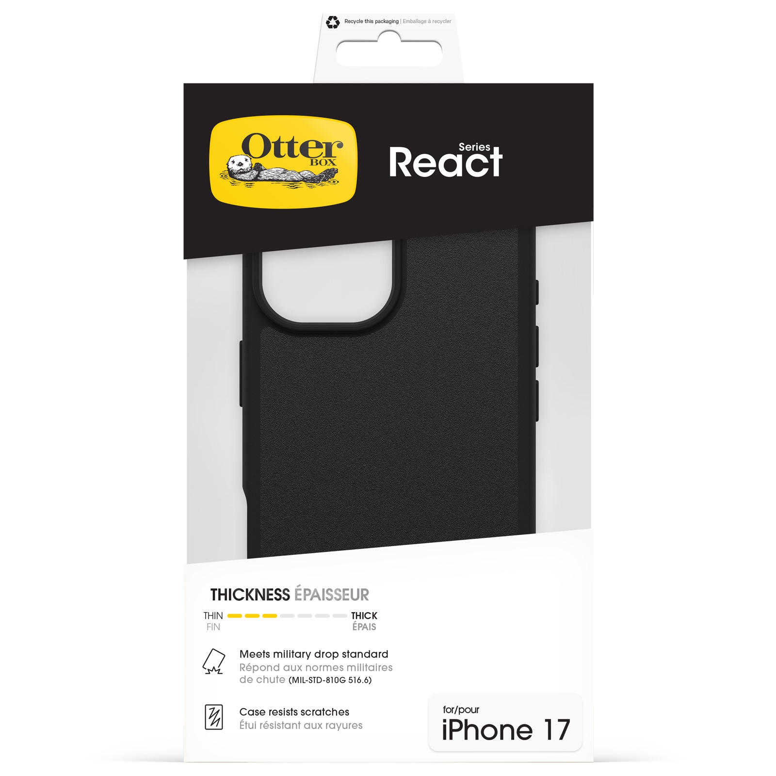 Otterbox Housse pour téléphone portable »React Series für Apple iPhone 17« Backcover, Schutzhülle, Handyschutzhülle, Case, Schutzcase, stossfest