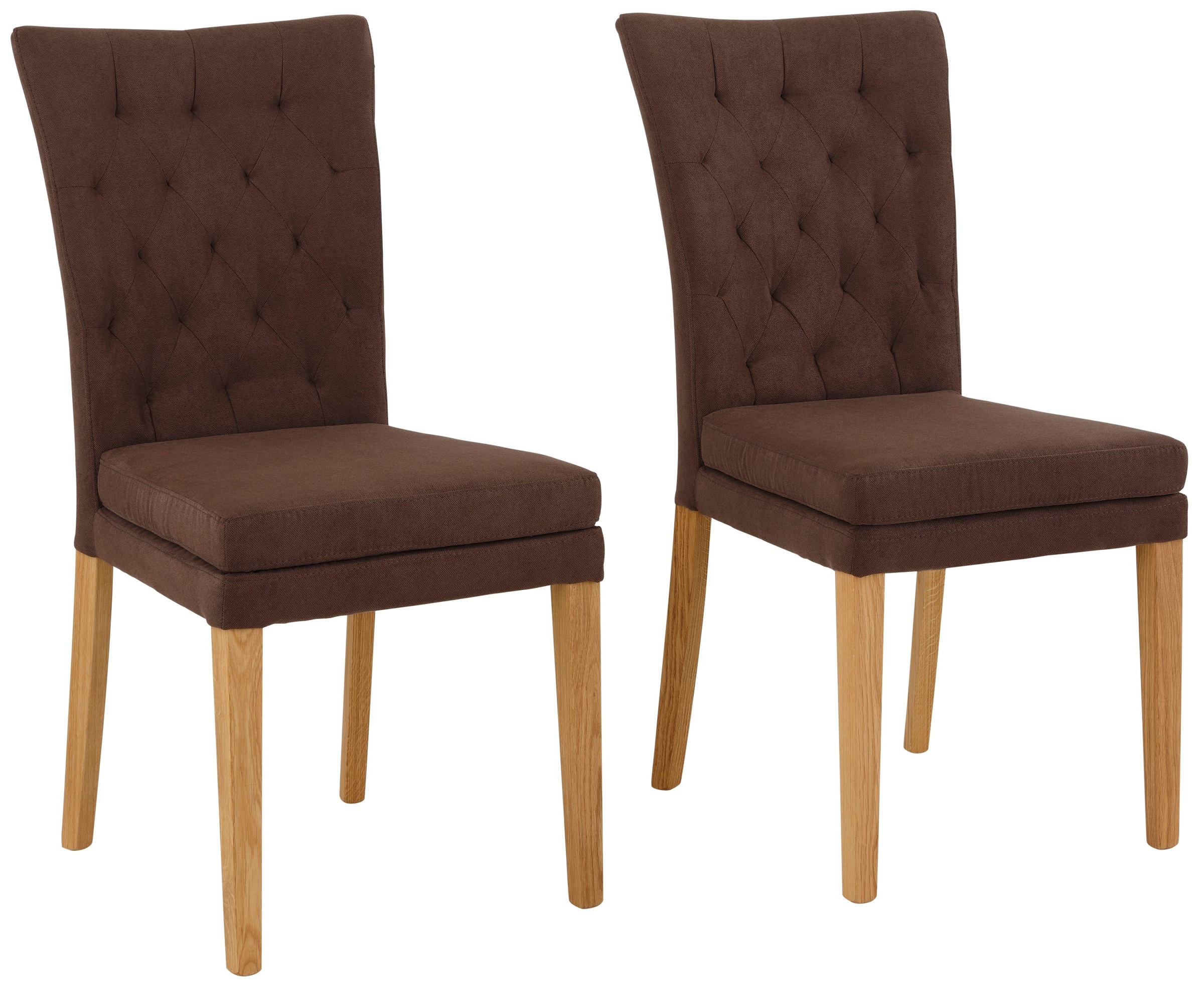 Image of Home affaire Stuhl »Colorado«, (Set), 2 St., Luxus-Microfaser, Beine in eiche oder nussbaum. Im 2er, 4er oder 6er-Set bei Ackermann Versand Schweiz