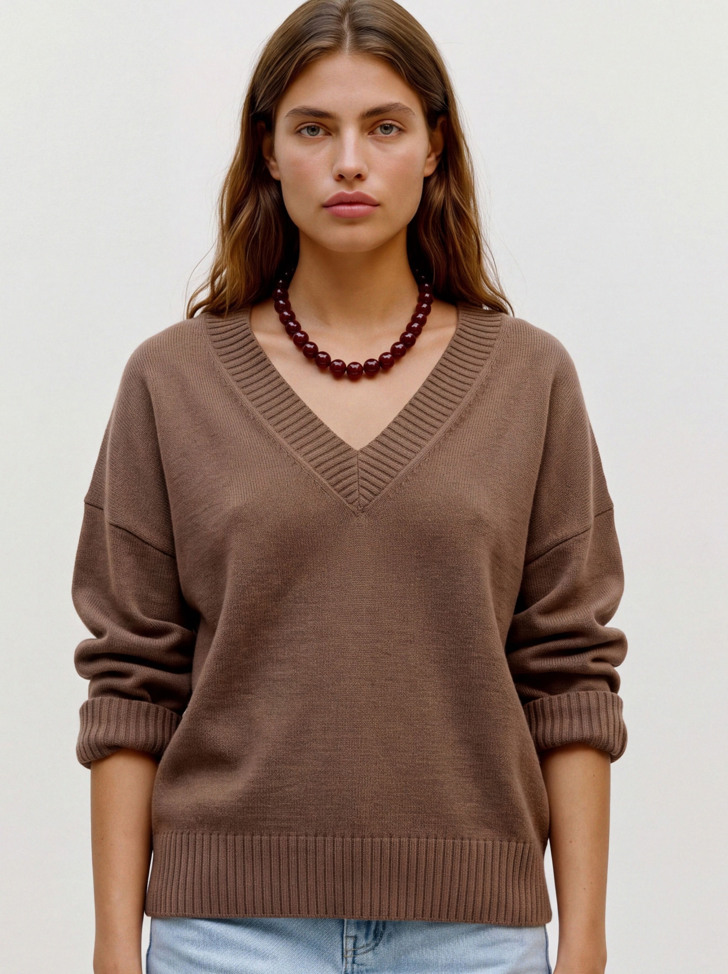 Image of Vero Moda Strickpullover "VMSIF LS V-NECK PULLOVER NOOS" Materialmix, mit Wolle und Stretch, regular fit