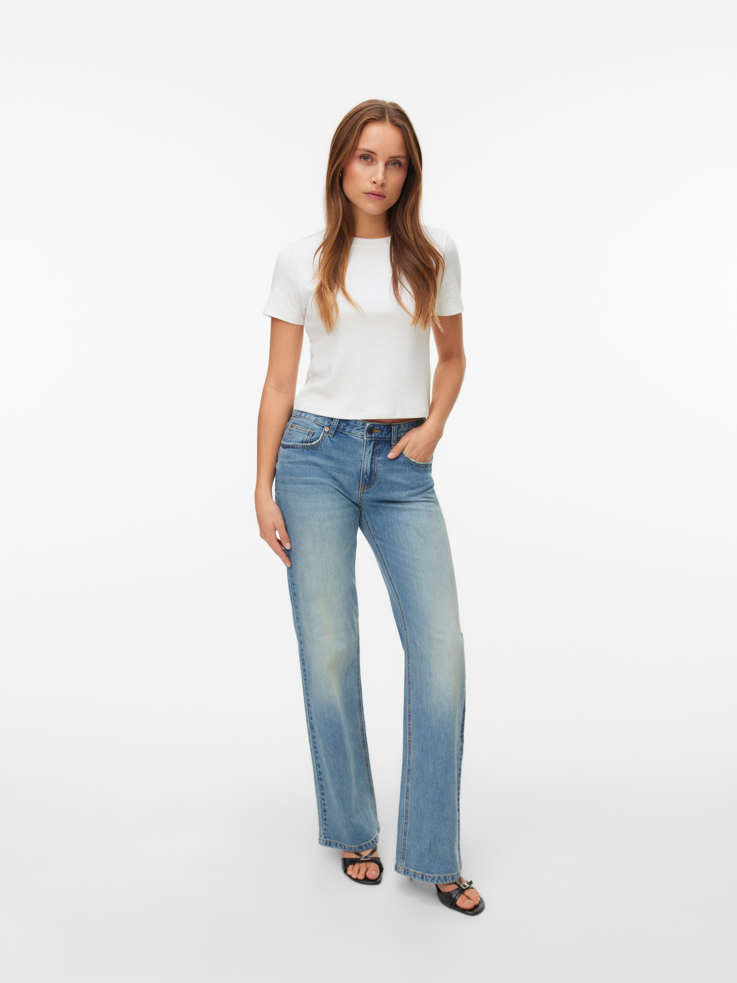 Vero Moda Bootcut-Jeans »VMASTA LR BOOTCUT JEANS LI3176 NOOS« Baumwollmischung, flared fit