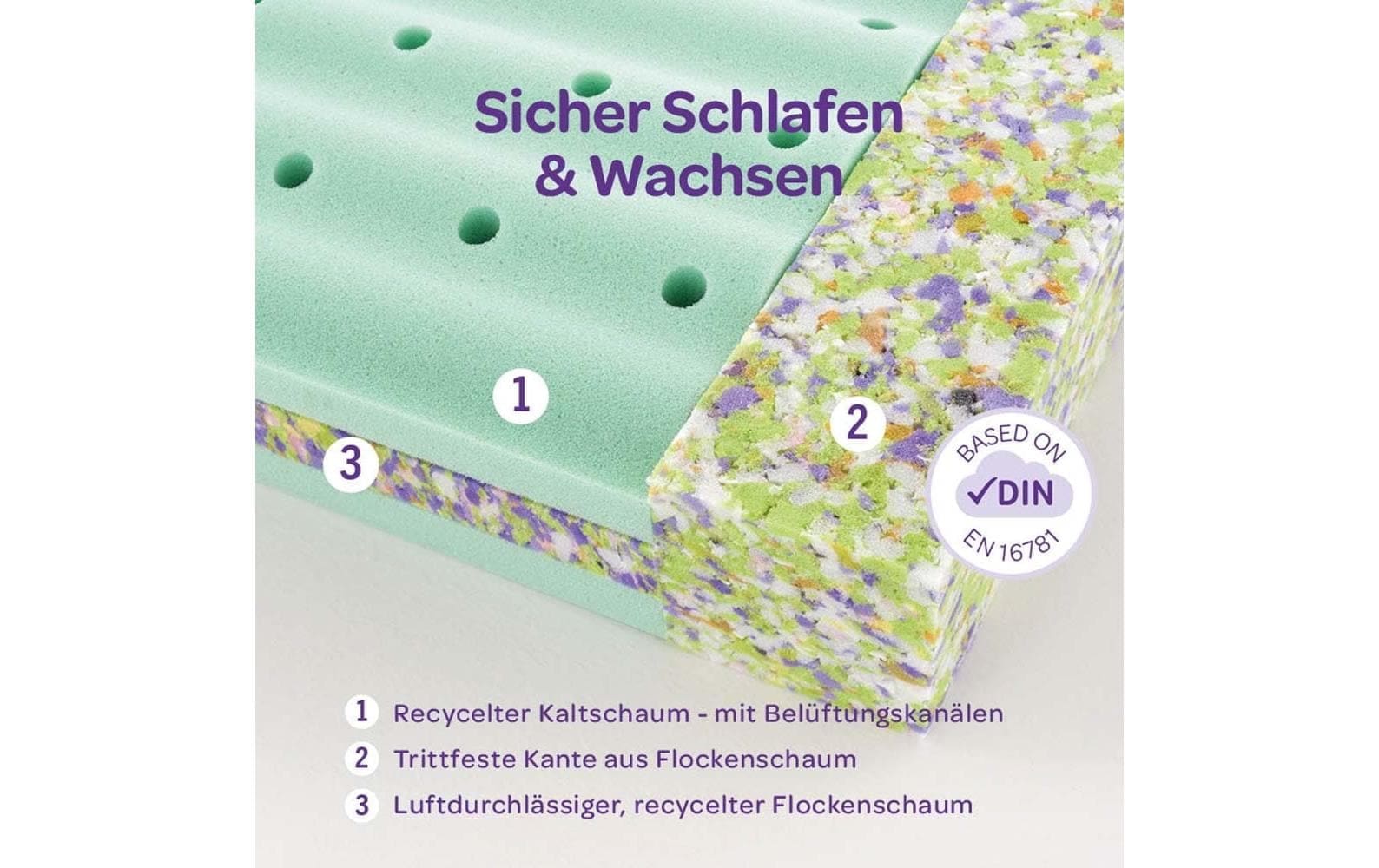 Träumeland Babymatratze »Matratze Wind - Better Dreams Edition« 11 cm hoch Raumgewicht: 40 kg/m³ 1-tlg., 1 Stk. tlg.