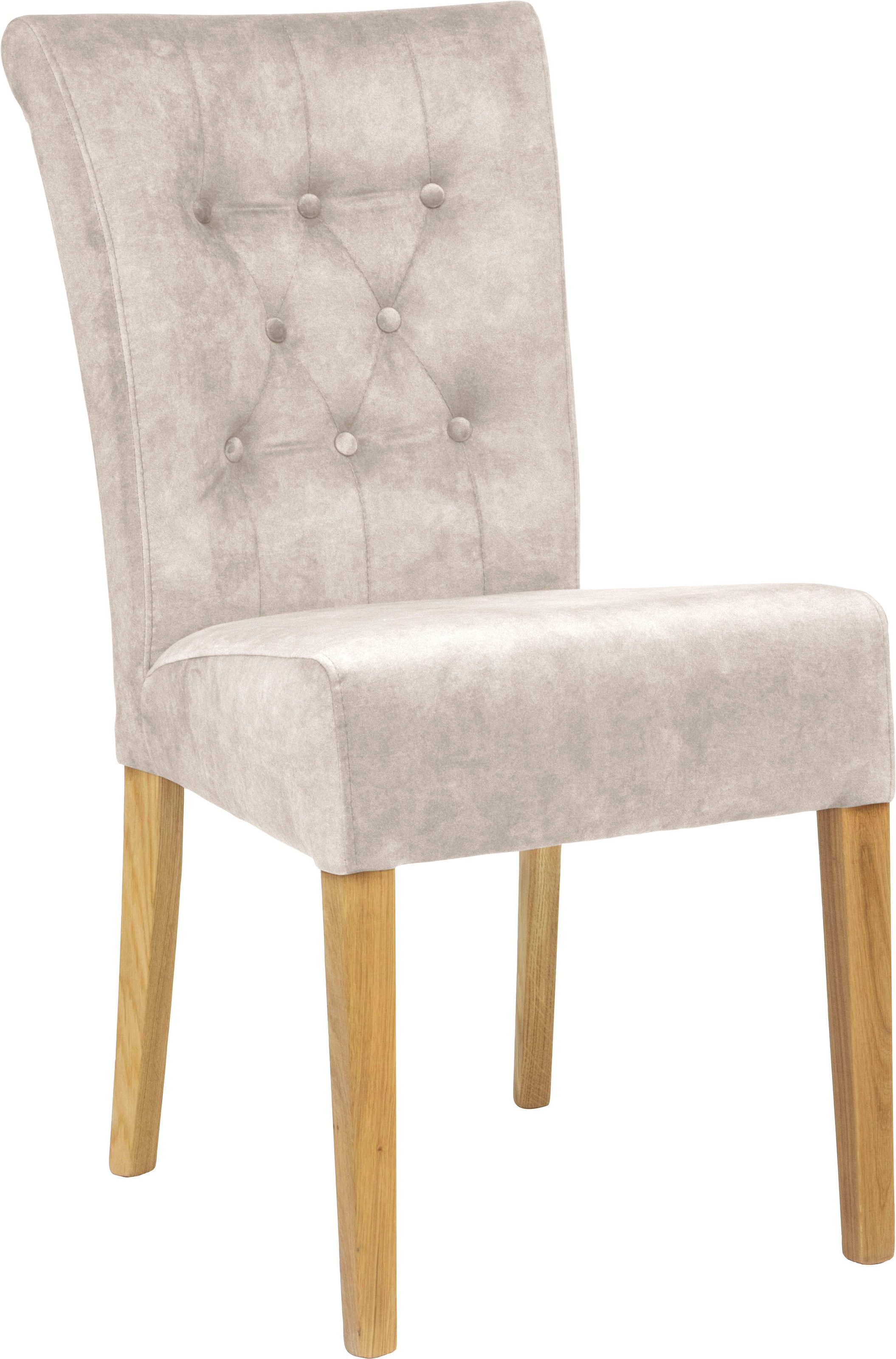 Home affaire Polsterstuhl »Queen«, (Set), 2 St., Samtvelours, Esszimmerstuhl mit Knopfheftung, 2er, 4er oder 6er-Set
