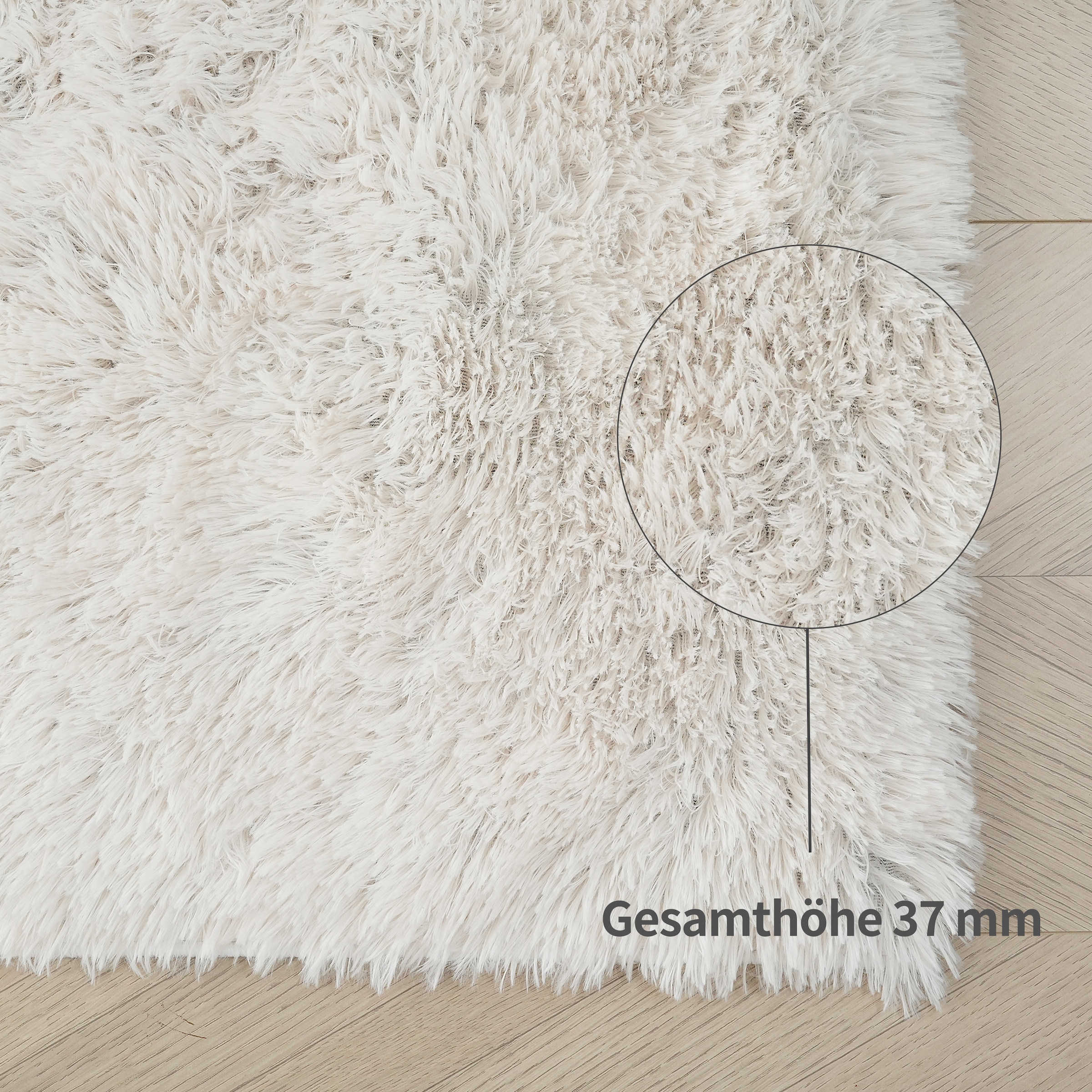 GOODproduct Tapis à poils longs »Leava, besonders weich und kuschelig, leichter Glanz« Rectangulaire 37 mm Höhe uni, Mikrofaser Teppiche, Plüsch, Wohnzimmer, Schlafzimmer, Esszimmer