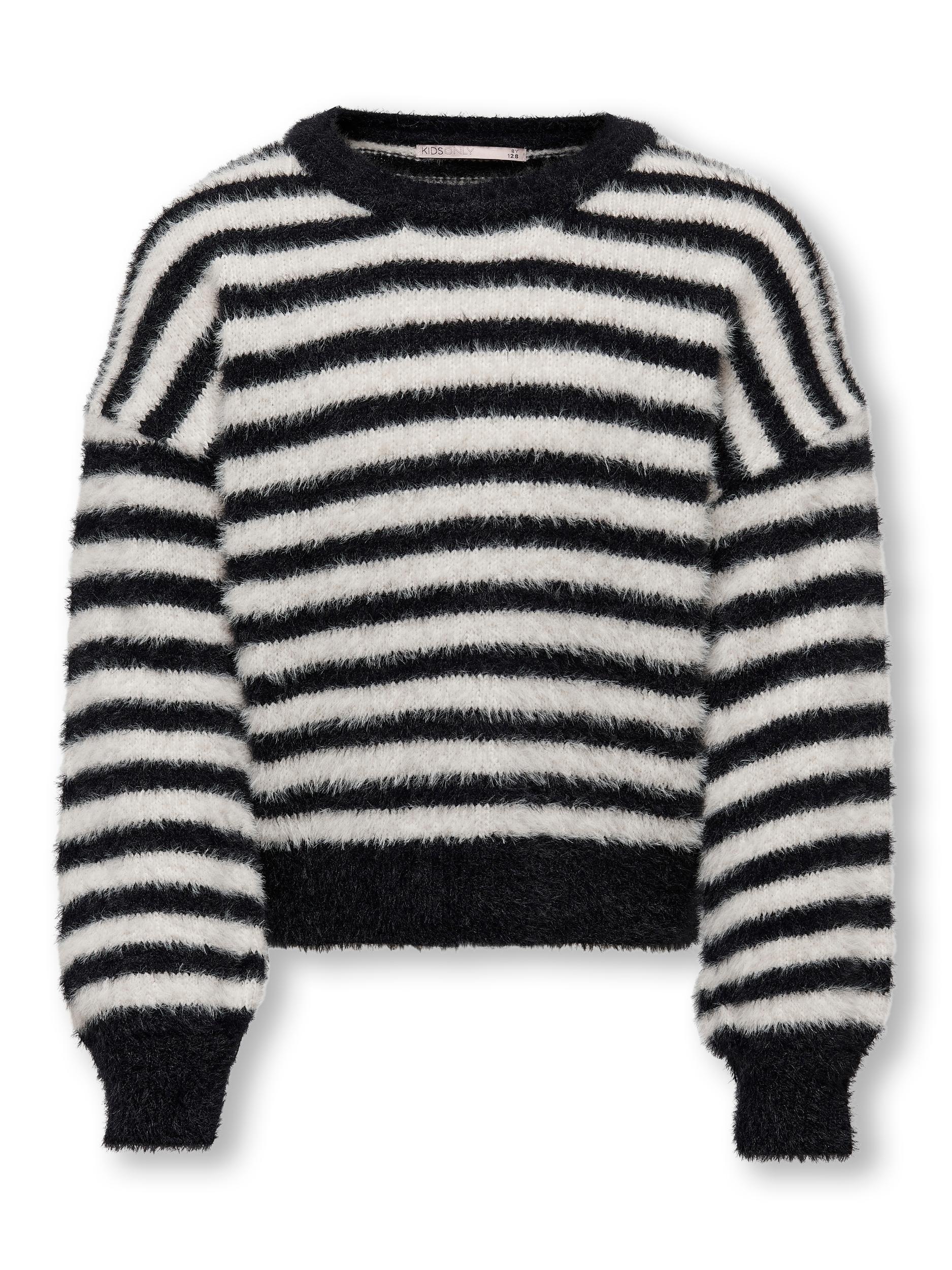 KIDS ONLY Rundhalspullover "KOGNEWPIUMO L/S PULLOVER CP KNT NOOS" Kunstfaser