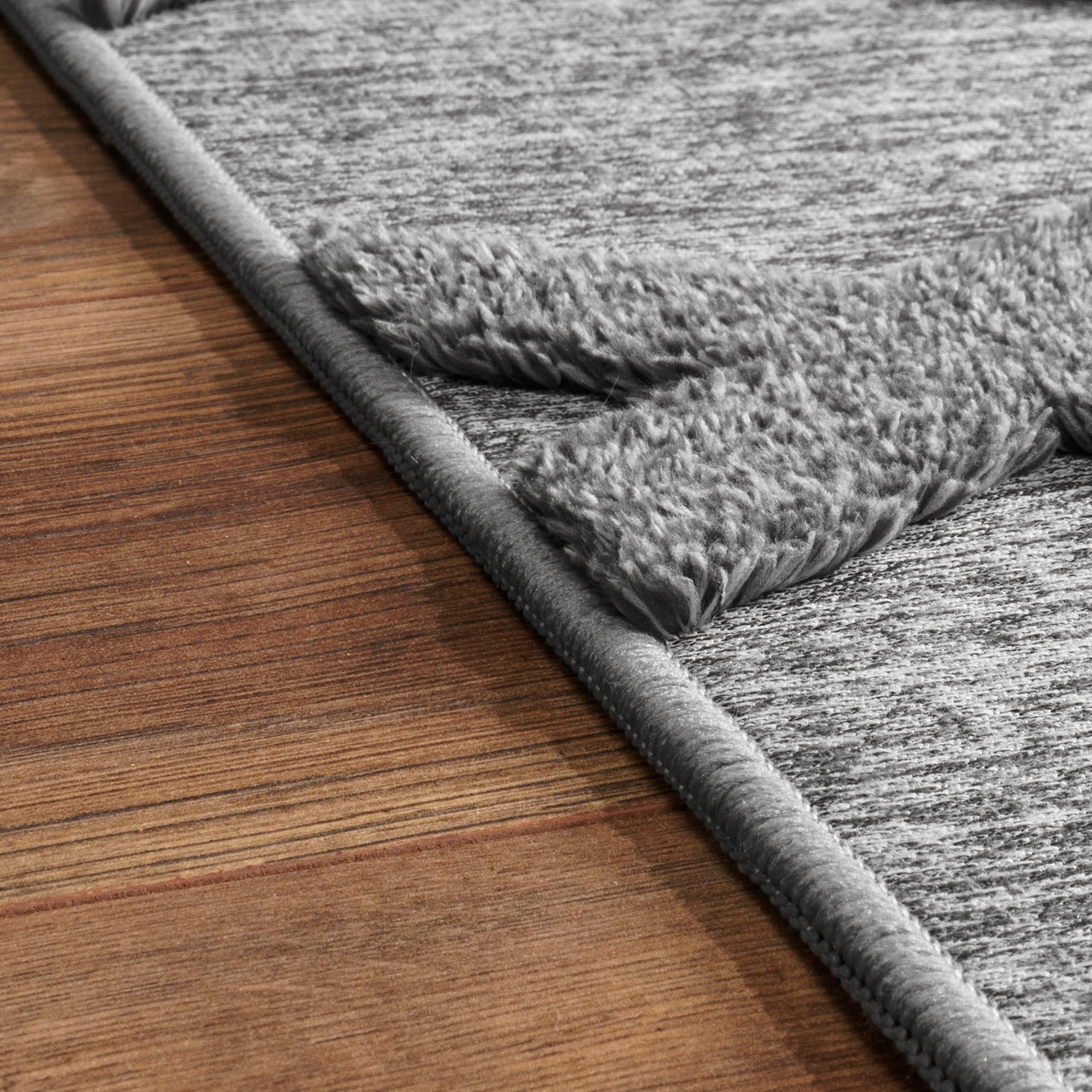 Paco Home Teppich »Utrecht 642« rechteckig 4 mm Höhe Kurzflor, Uni Farben, 3D-Design, Rauten Muster, Hoch-Tief Effekt