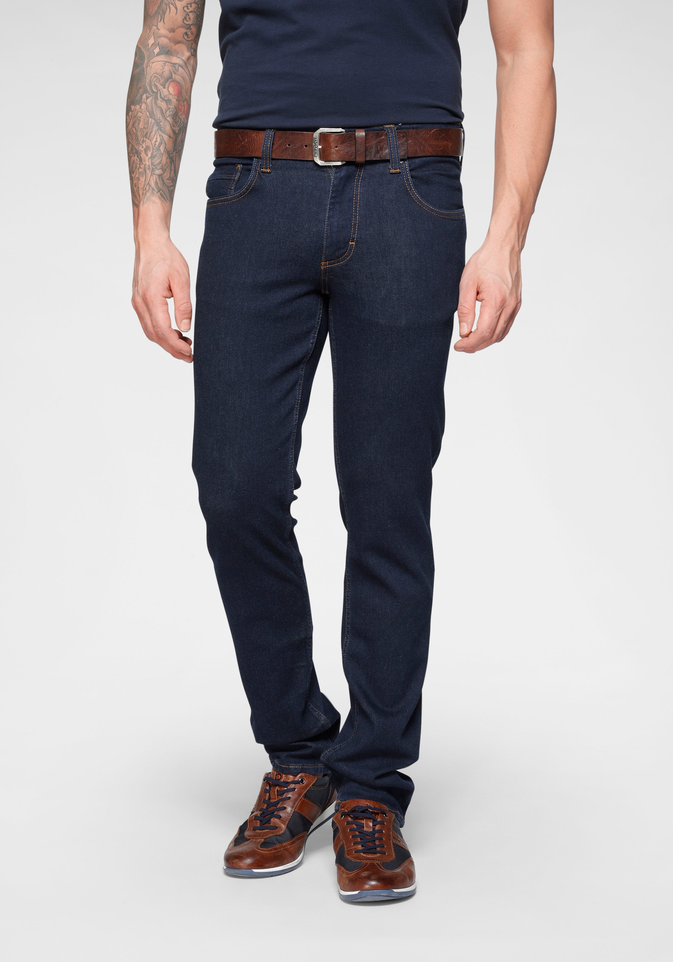 Mustang, Herren, MUSTANG »Style Washington Straight« mit Reissverschluss, super schwarz, 36, Länge 34, Jeans Style Washington Straight von Mustang