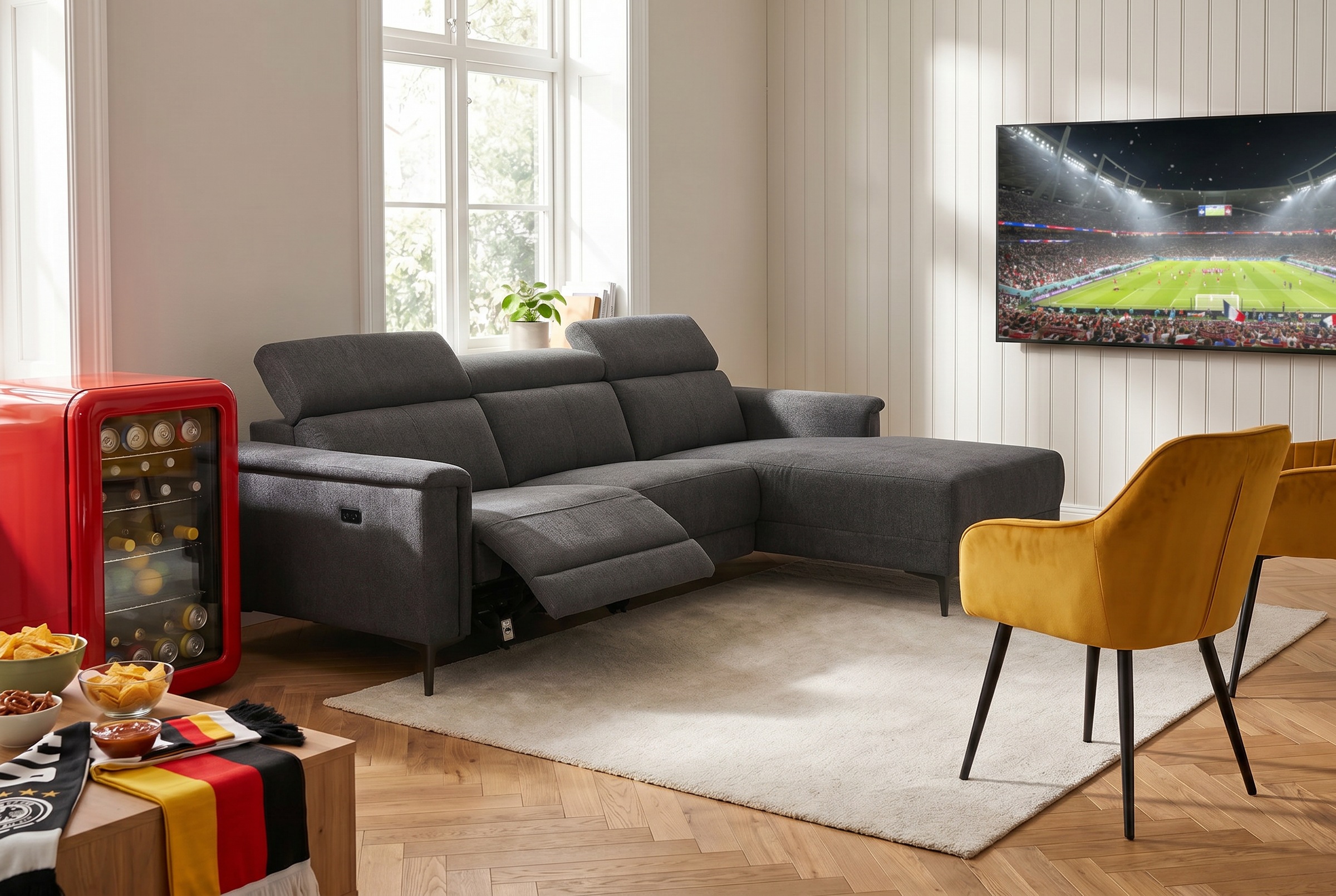 Image of GOODproduct Ecksofa "LUND, L-Form, 261cm, man. o. elektr. Relaxfunktion (mit USB-A)" und Kopfteilverstellung