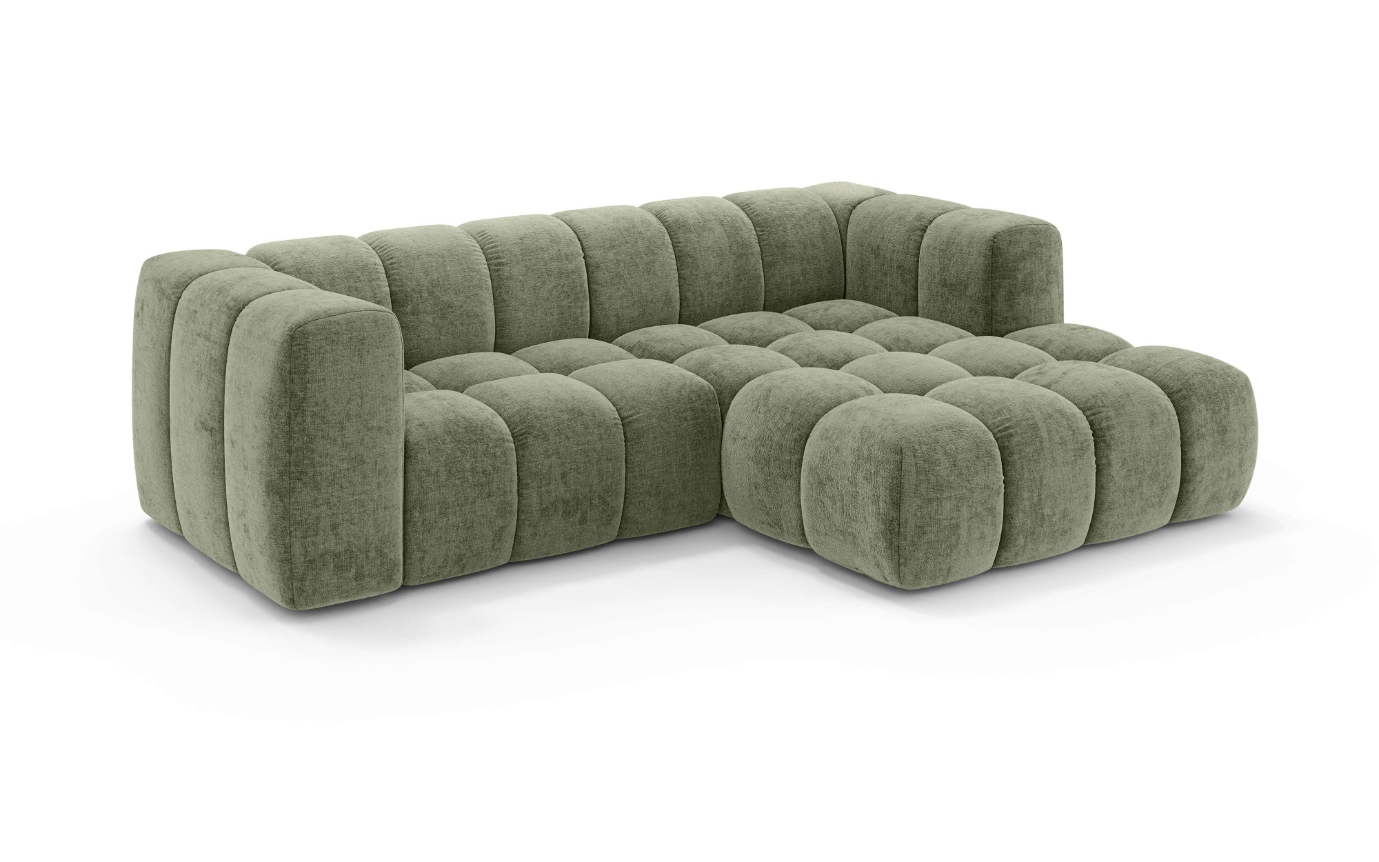 homsy by Ana Johnson Canapé d'angle »»L« BOUBELLE L-Form, Design-Sofa, Bubble-Optik, Breite 247 cm« hoher Sitzkomfort dank Wellenunterfederung, L Sitztiefe 63 cm