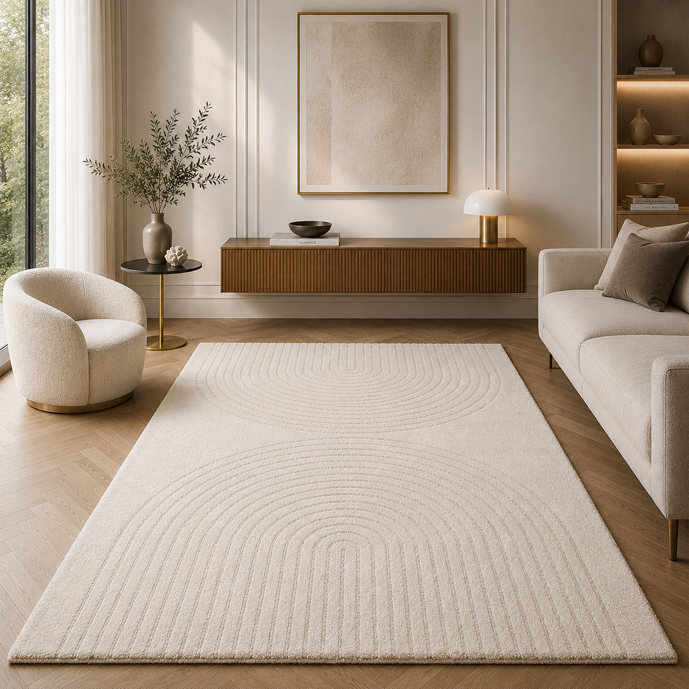 Image of GOODproduct Designteppich "Soft Dune in Standard- und Premium-Qualität, 3D Optik/Hoch-Tief Effekt" rechteckig moderner Wohnzimmer Teppich, hohe Flordichte und angenehm weich