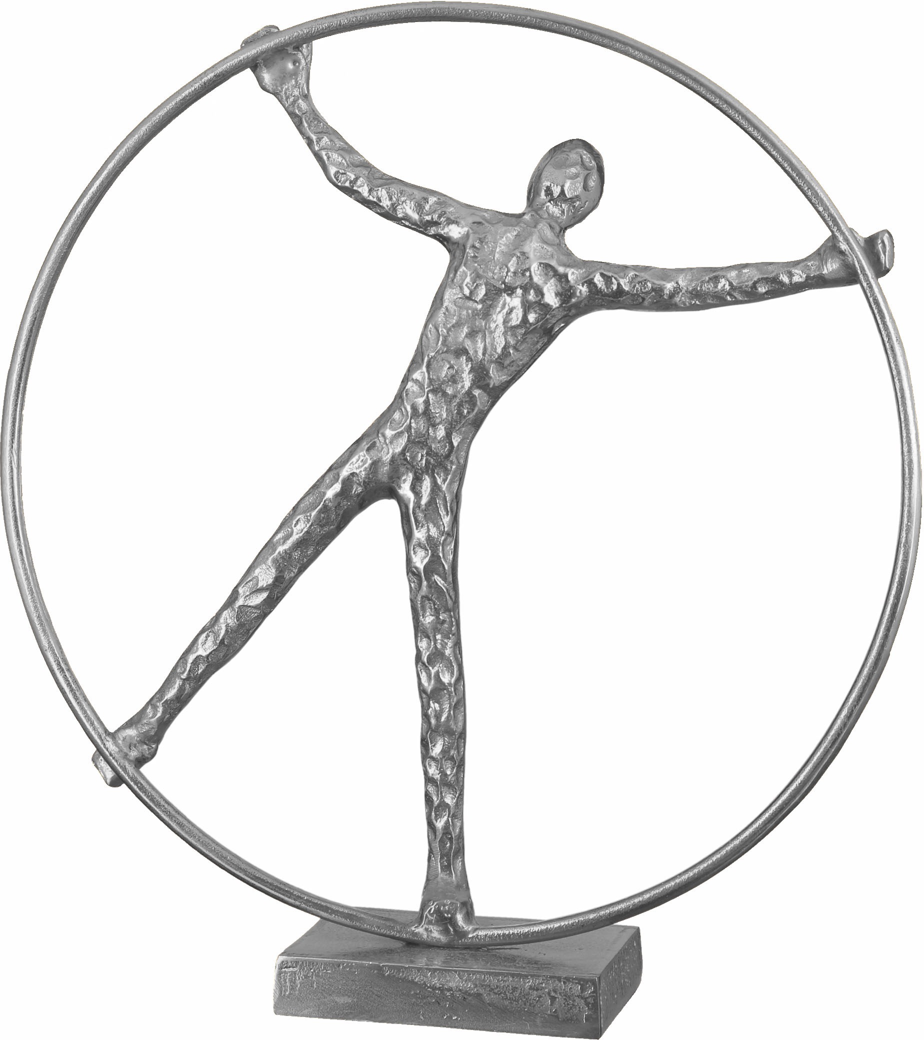 Image of Casablanca by Gilde Dekofigur »Skulptur Gym Wheel, antikfinish«, (1 St.), Dekoobjekt, Höhe 41 cm, aus Aluminium vernickelt, goldfarben- oder silberfarben, Wohnzimmer bei Ackermann Versand Schweiz