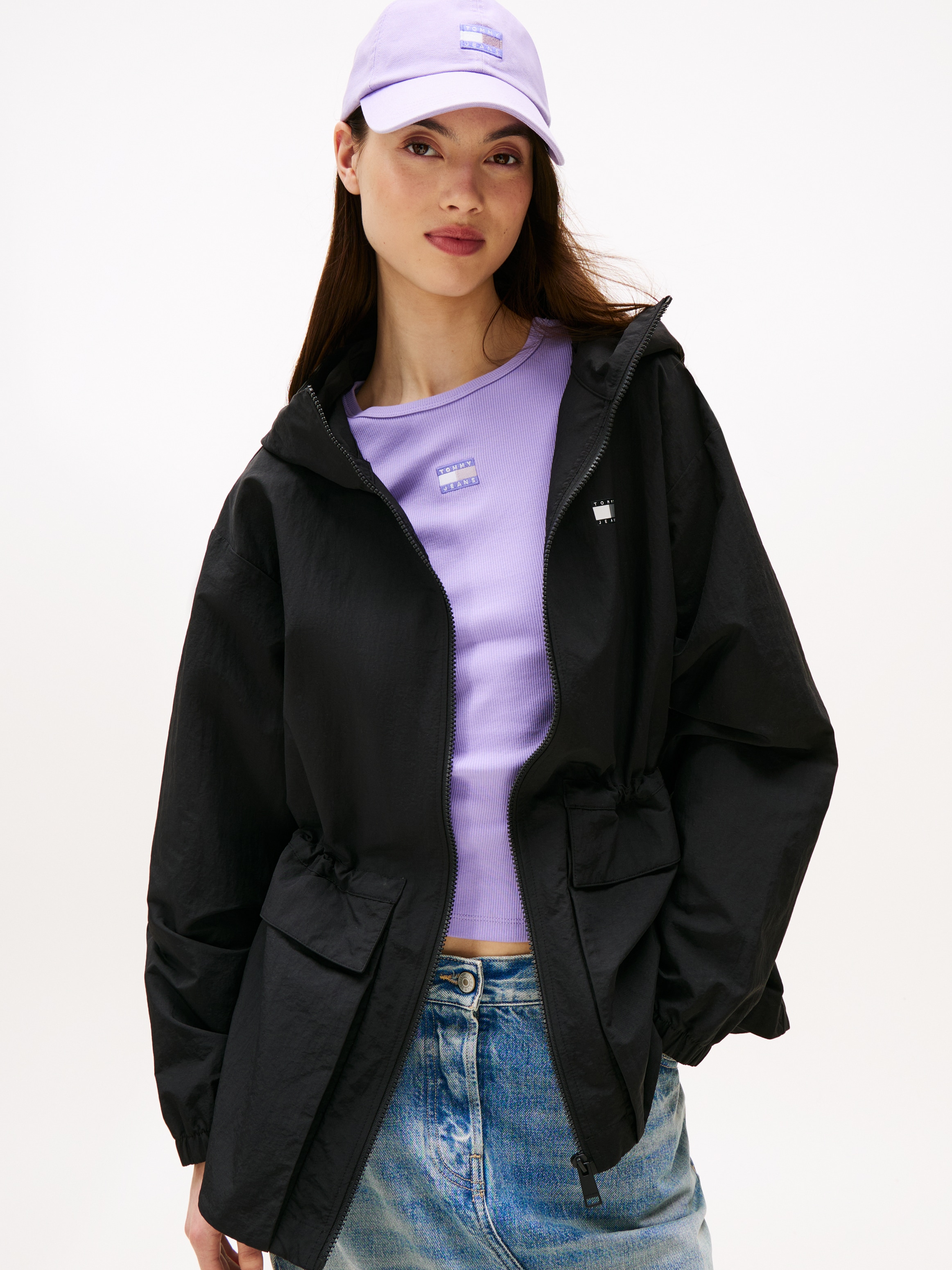 Image of Tommy Jeans Windbreaker "TJW MIDI HOODED WINDBREAKER" mit Kapuze