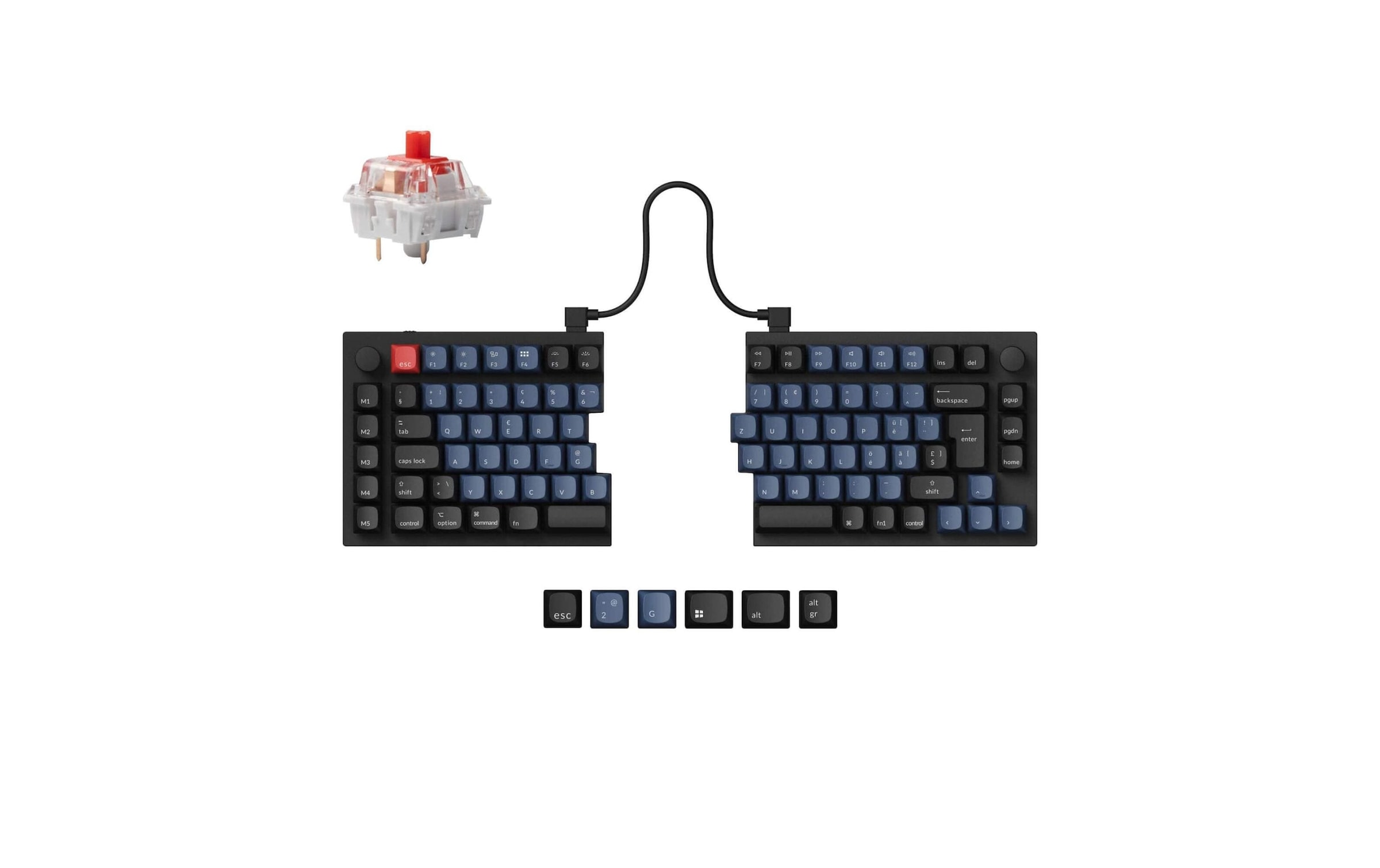  Gaming-Tastatur »Keychron Q11 Black QMK Red Switch« ()