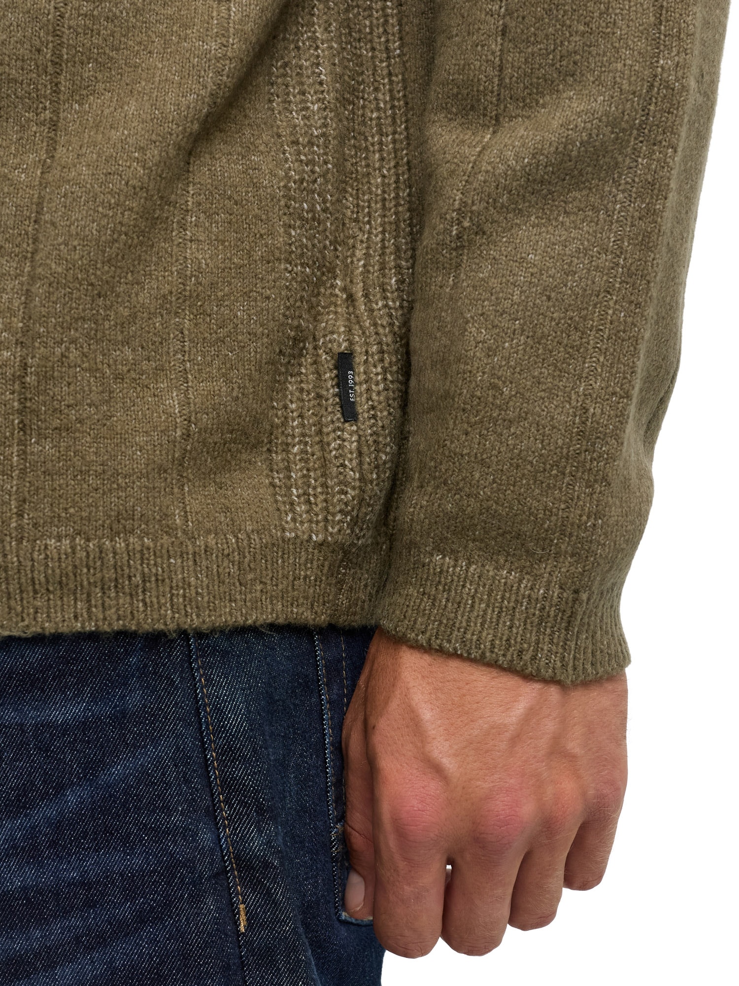 Indicode Pull à col roulé »INCrowport« Materialmix, regular fit