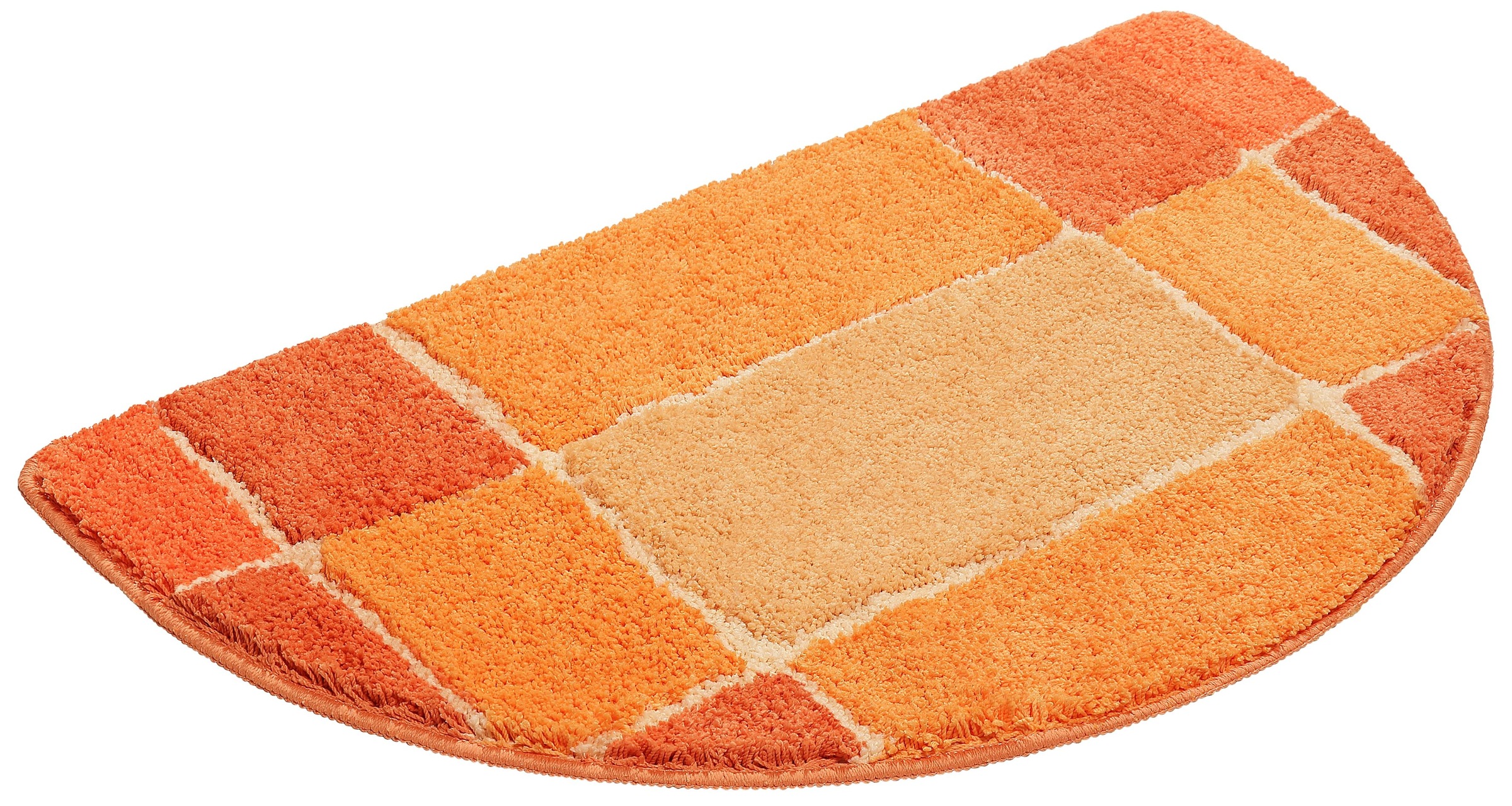 my home Badematte »Pia, Badvorleger, Badezimmer Teppich«, rutschhemmend beschichtet, strapazierfähig-fussbodenheizungsgeeignet-schnell trocknend, Badteppich, karierte Badematten, rechteckig, rund & als 3-tlg. Set