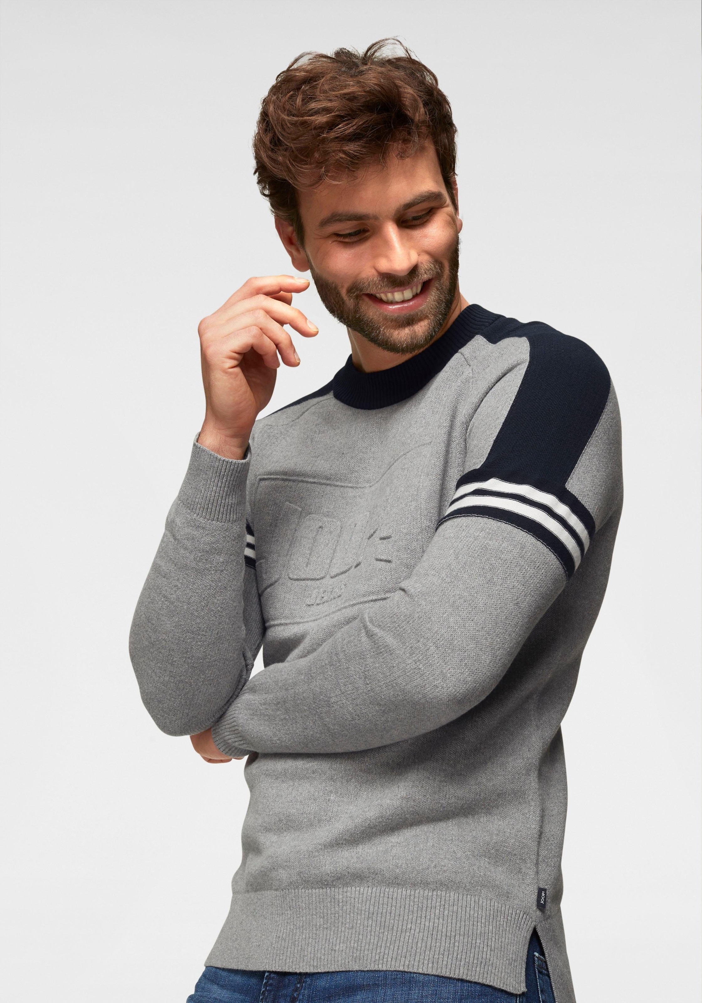 Image of Joop Jeans Rundhalspullover »15 JJK-13 Diego«, reliefartiges, toniges Logo bei Ackermann Versand Schweiz