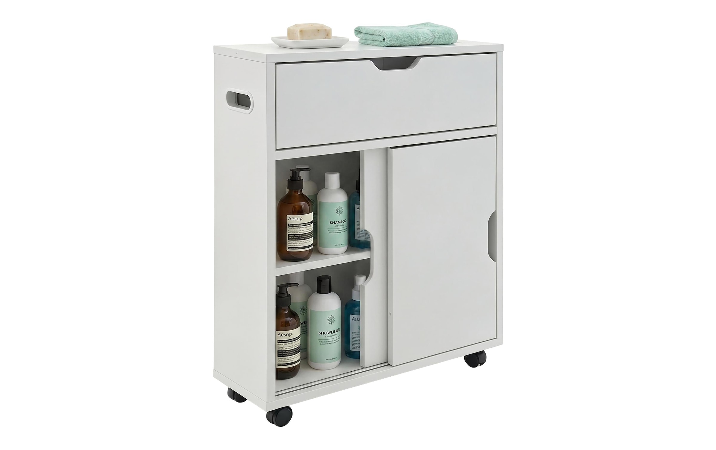 relaxdays Mehrzweckschrank »Nischenwagen 17 x 67 cm«
