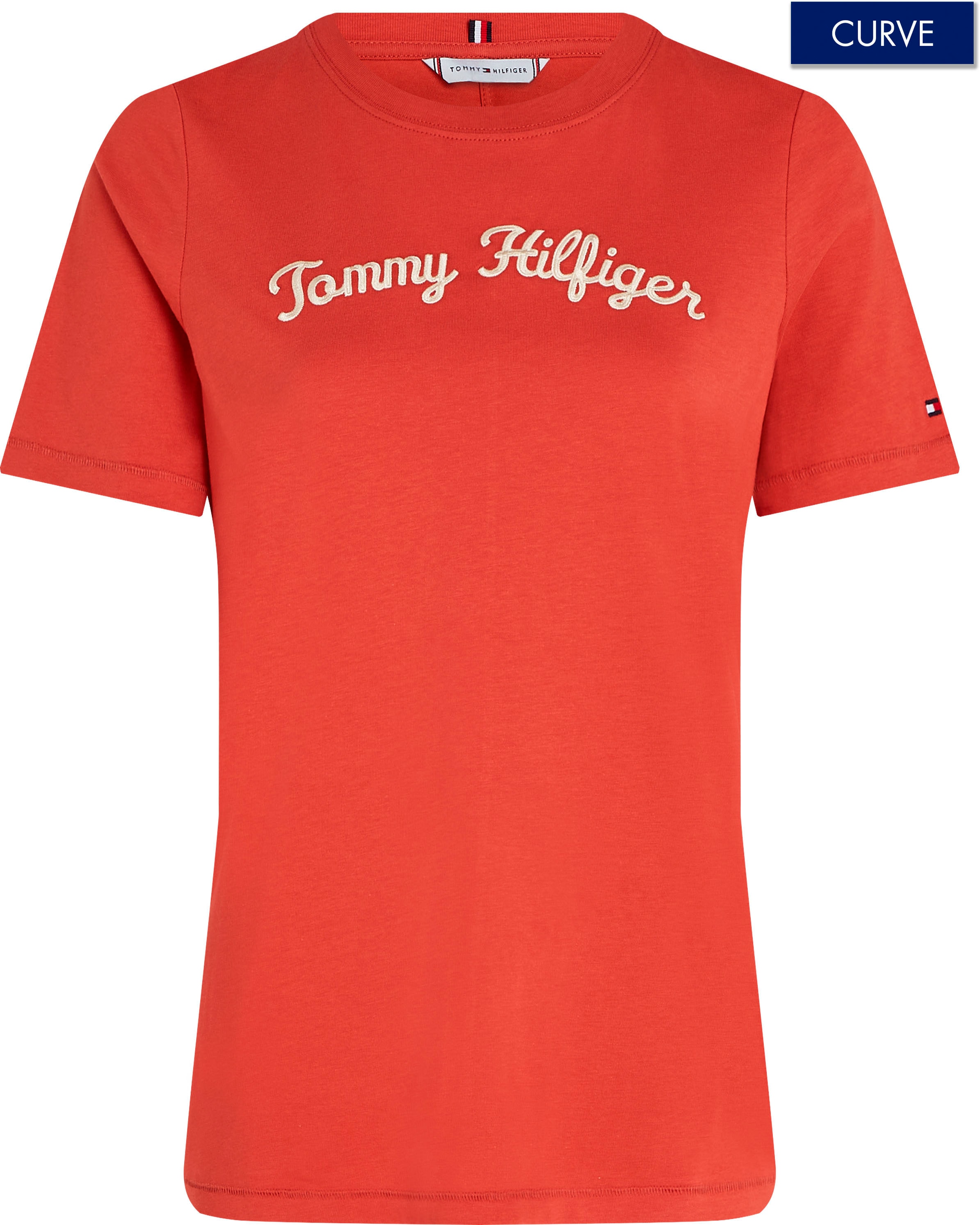 Tommy Hilfiger Curve T-Shirt »CRV REG SCRIPT TEE SS«, Grosse Grössen
