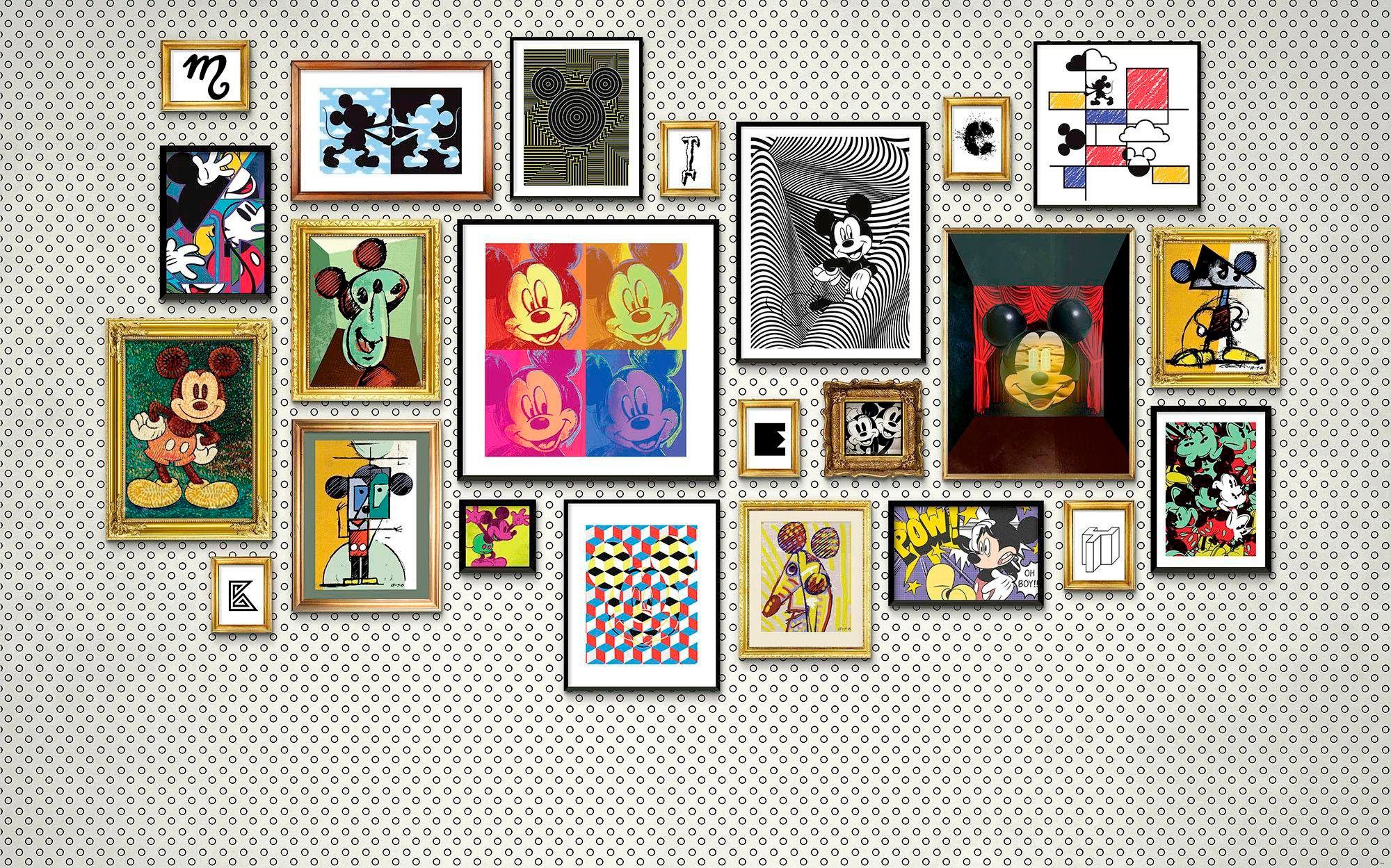 Image of Komar Vliestapete "Digitaldruck Vlies - Mickey Art Collection - Grösse 400 x 250 cm" bedruckt glatt Kinderzimmer